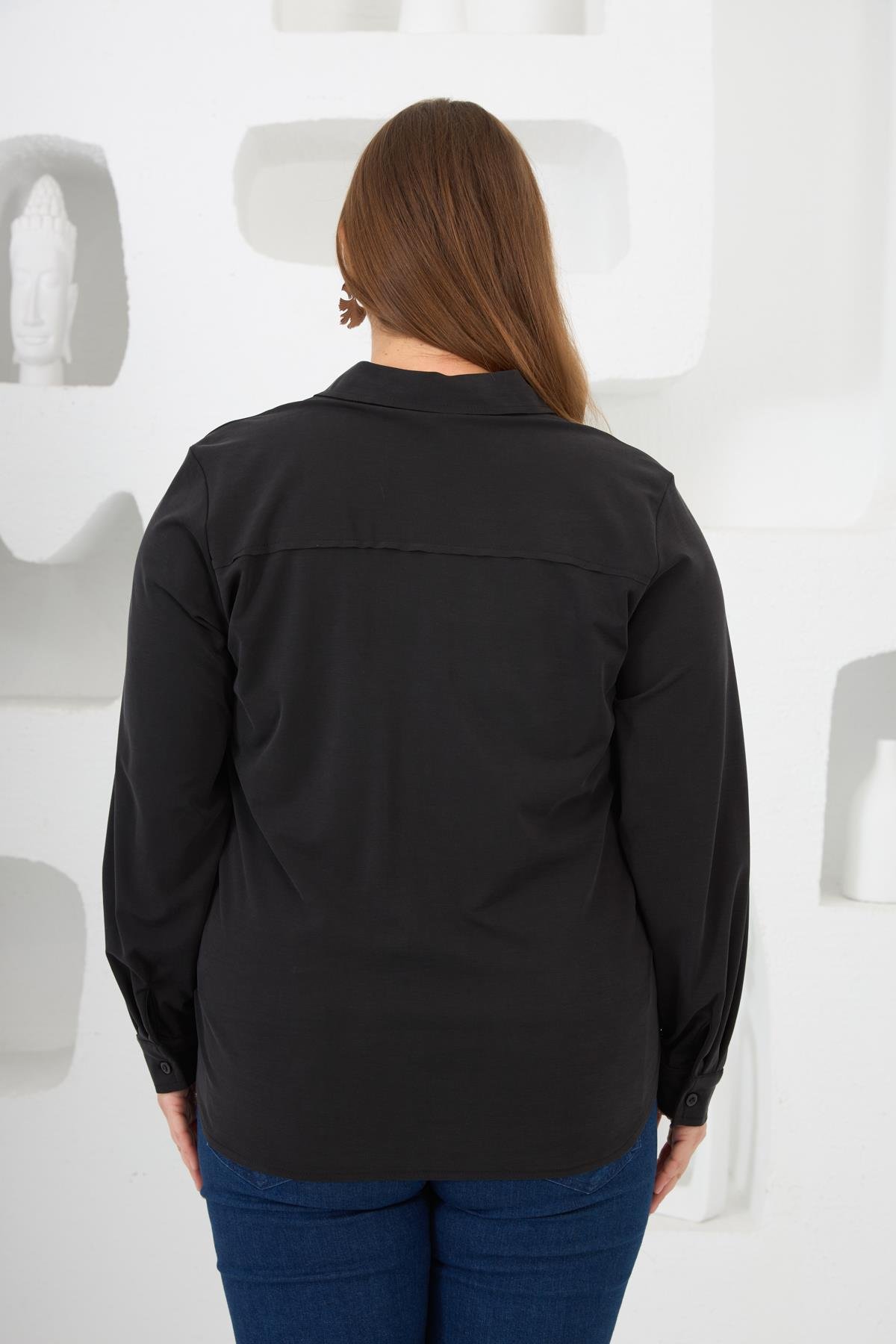 Büyük Beden Gömlek Siyah