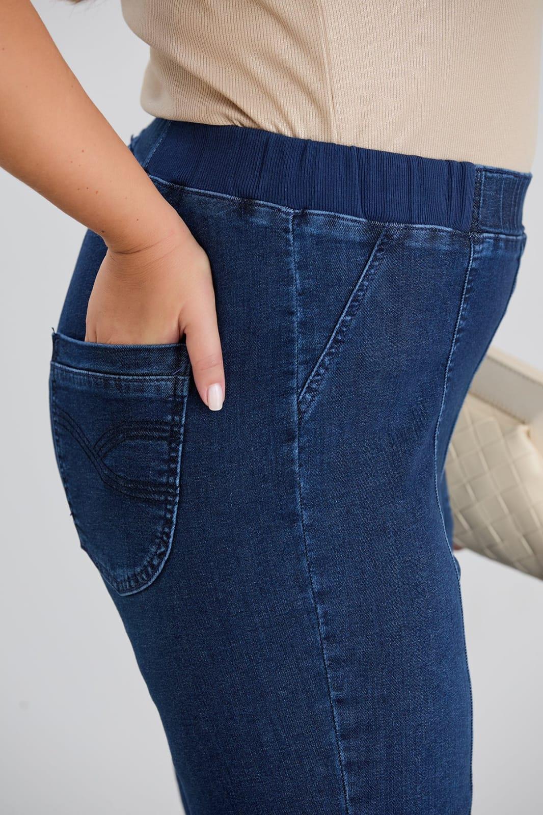 Büyük Beden Jean Pantolon Kim.Lacivert