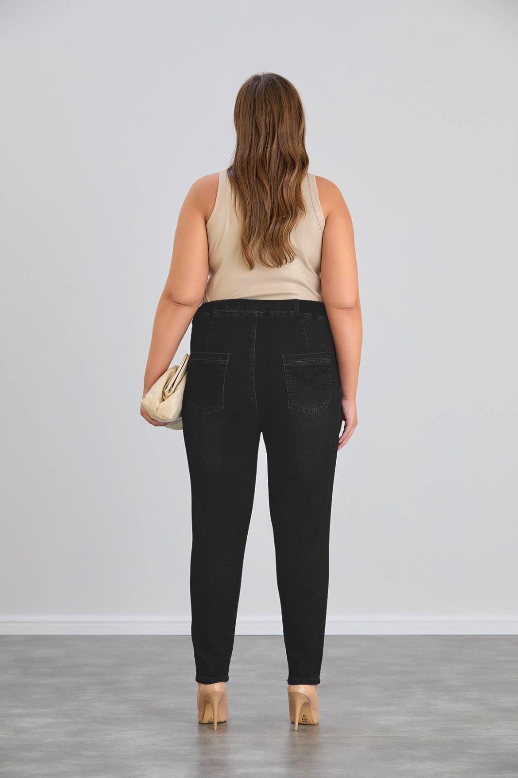 Büyük Beden Jean Pantolon Siyah