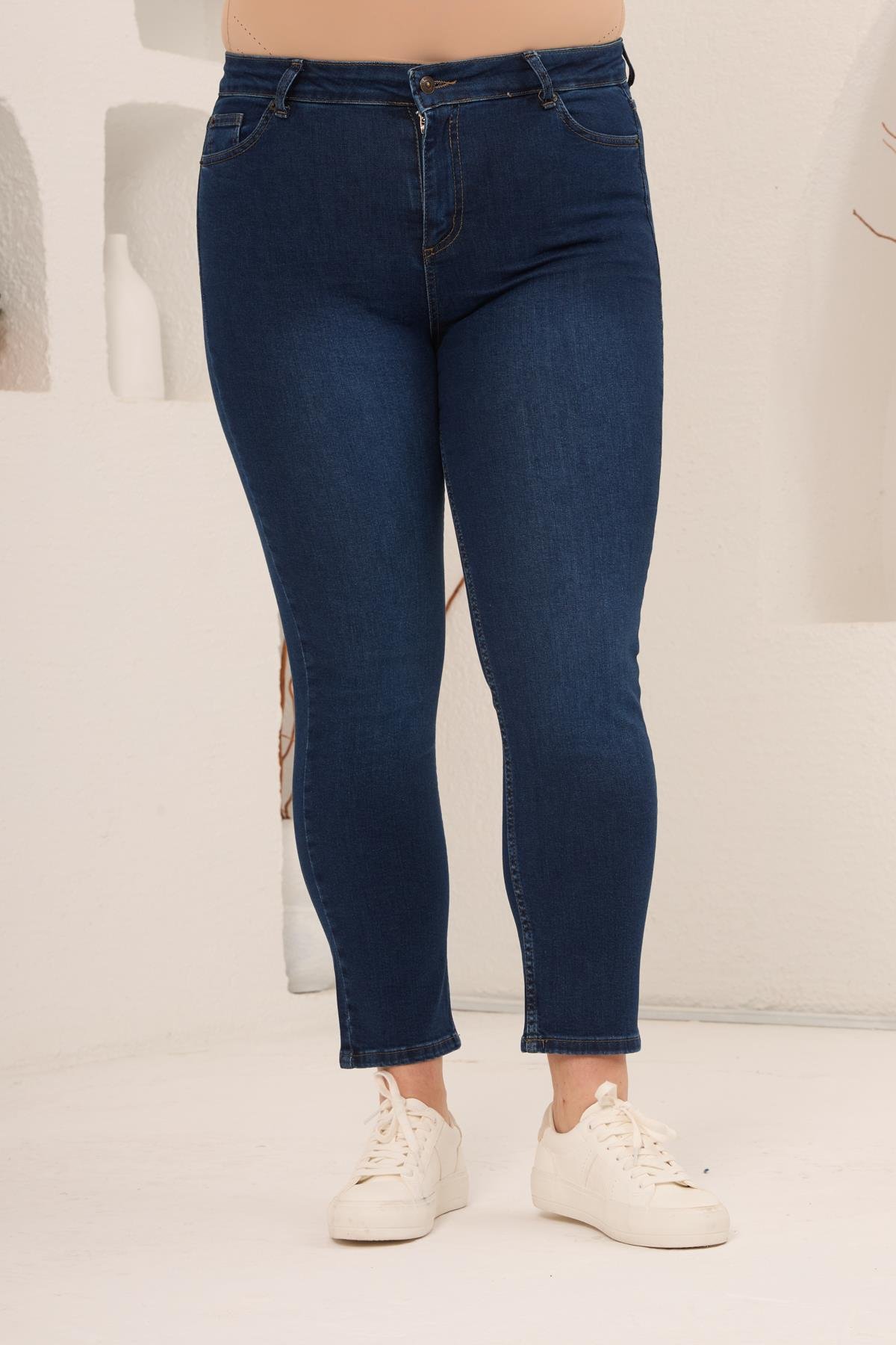 Büyük Beden Kim.Lacivert Pantolon - RMG