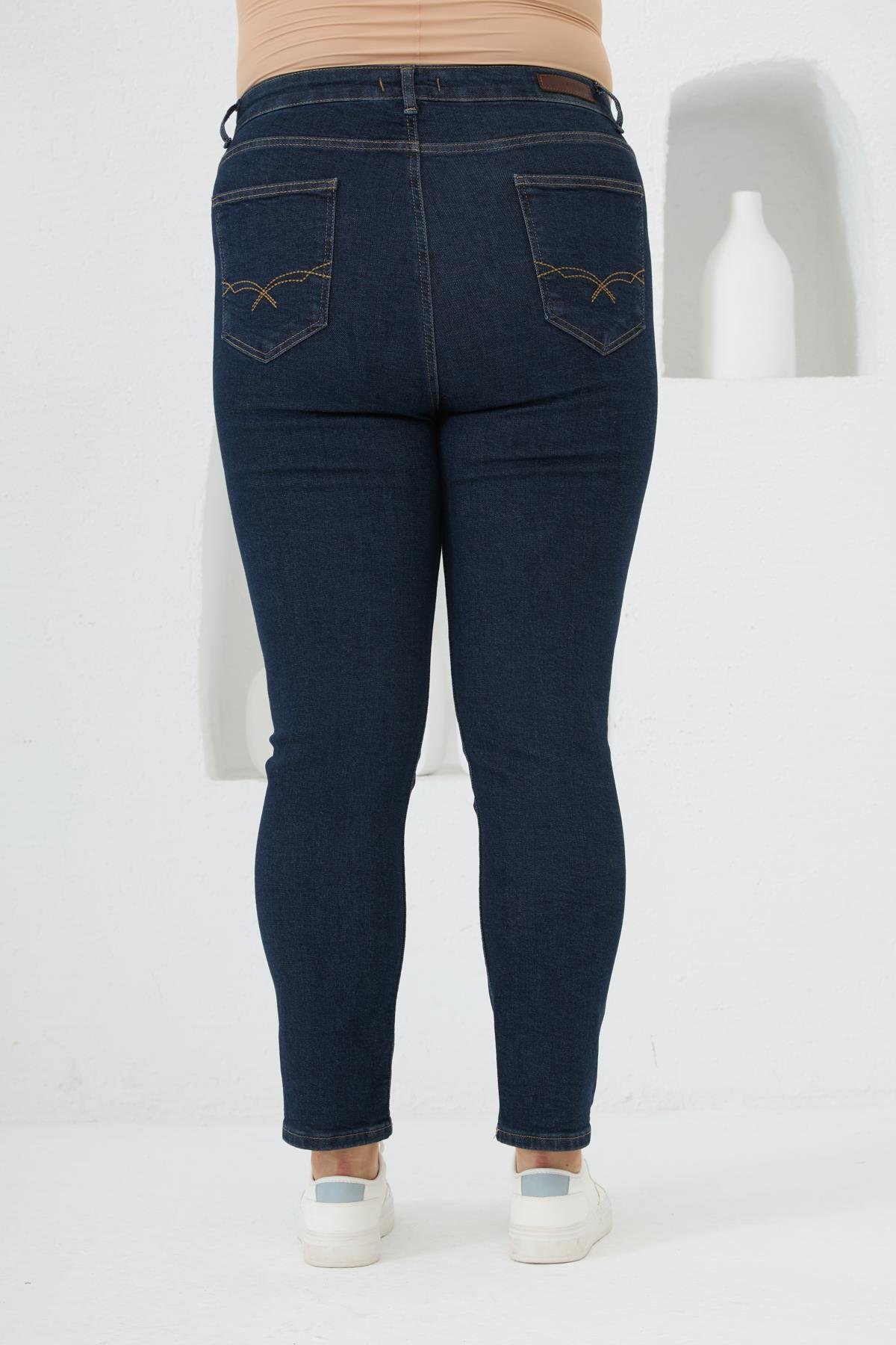 Büyük Beden Pantolon Koyu Lacivert