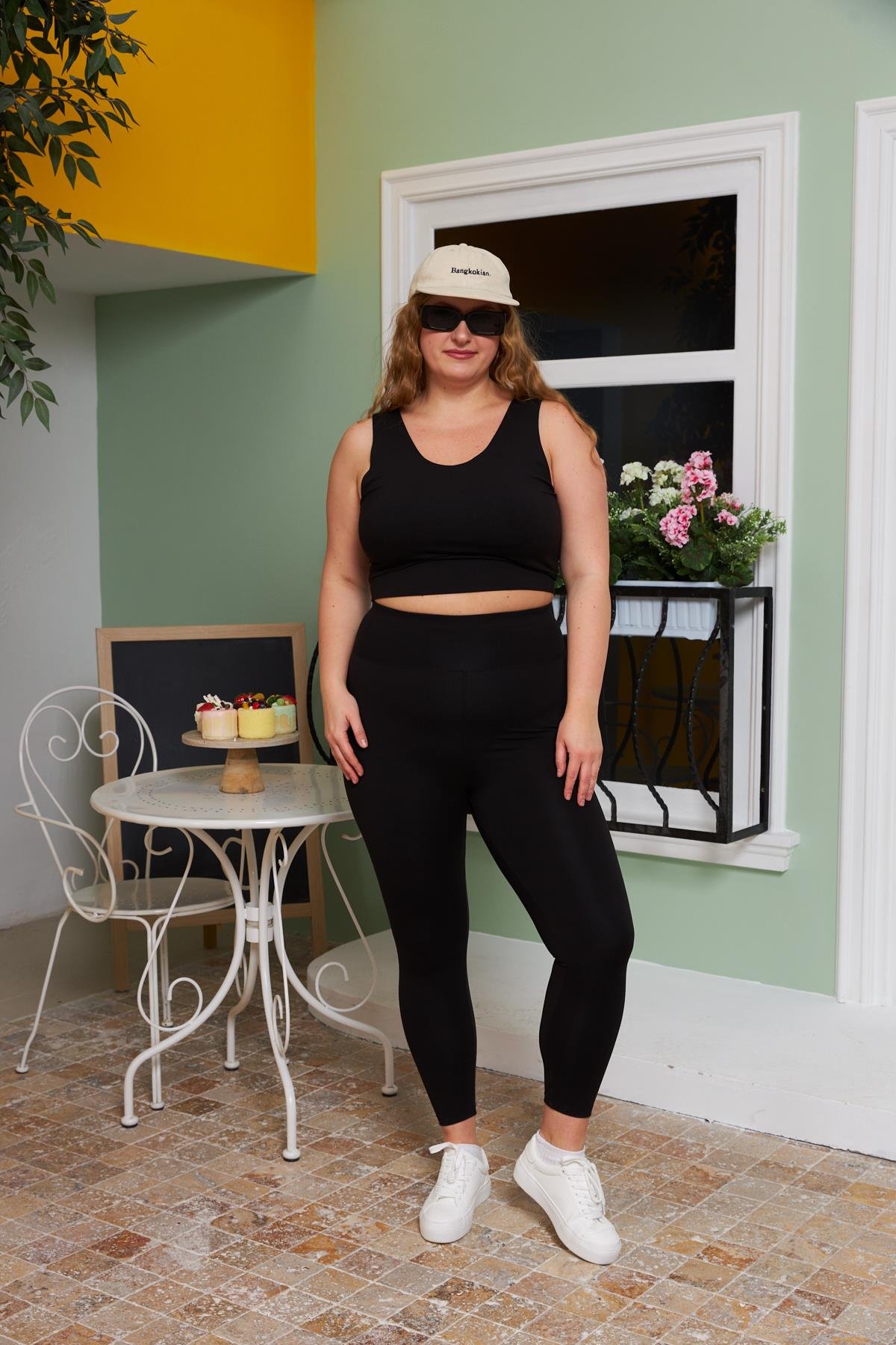 Büyük Beden Spor Tayt Siyah