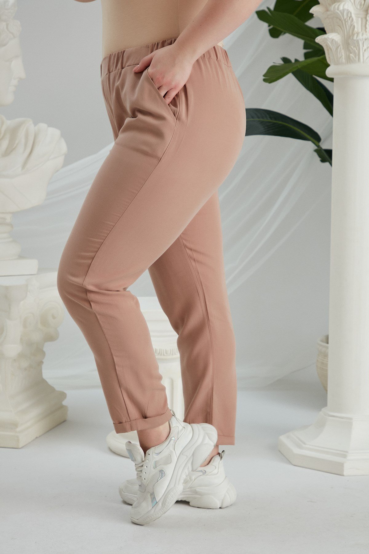 Rmg Beli Lastikli Vizon Tensel Pantolon
