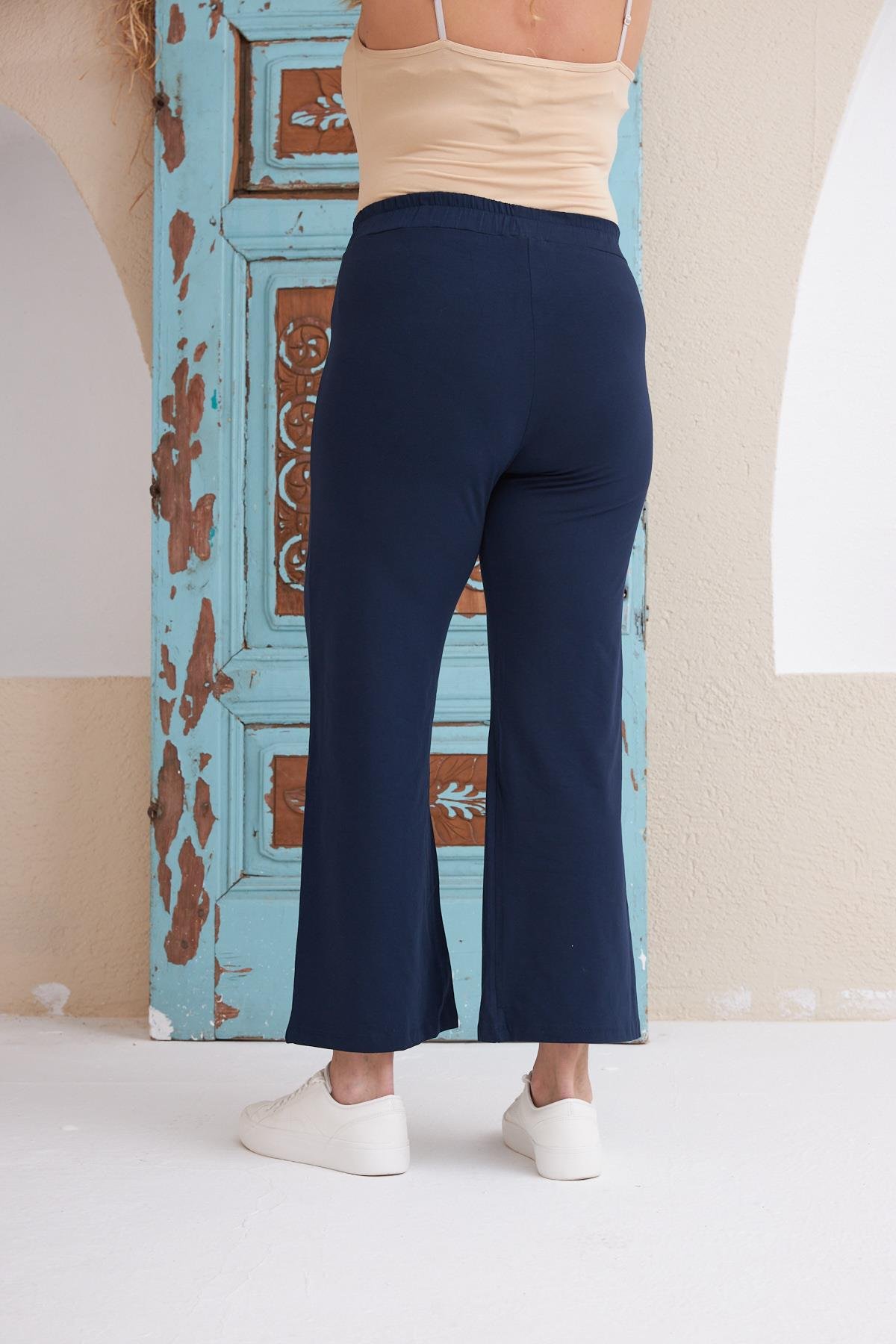 Rmg Bol Paça Büyük Beden Lacivert Eşofman Altı