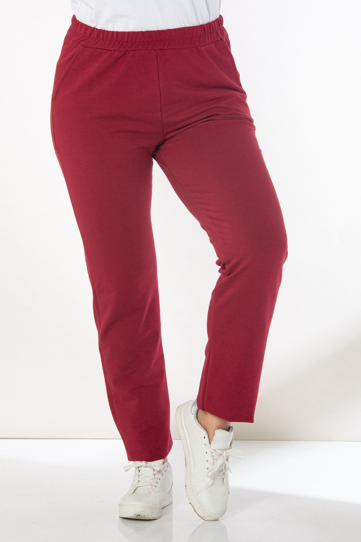 RMG Büyük Beden Eşofman Altı Bordo