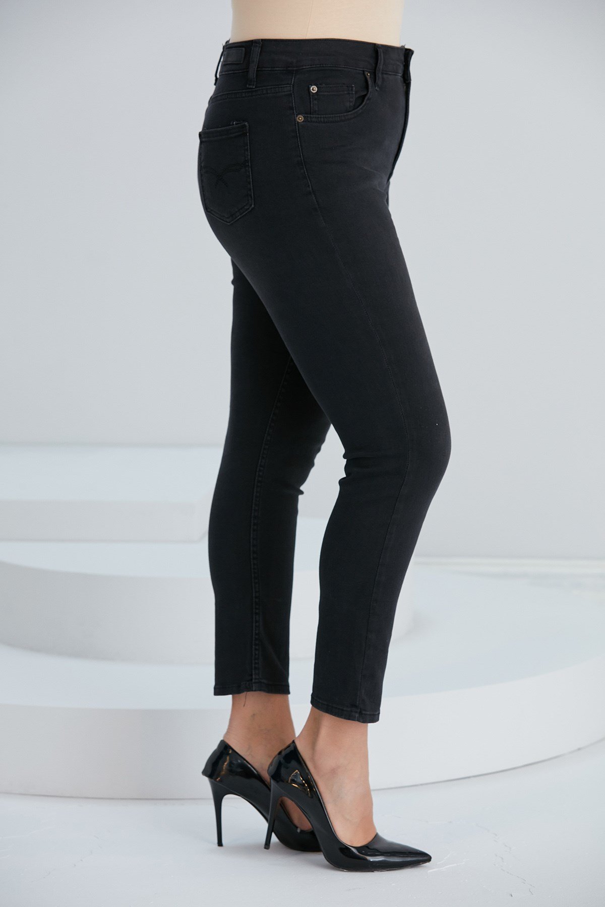 RMG Büyük Beden Füme Pantolon