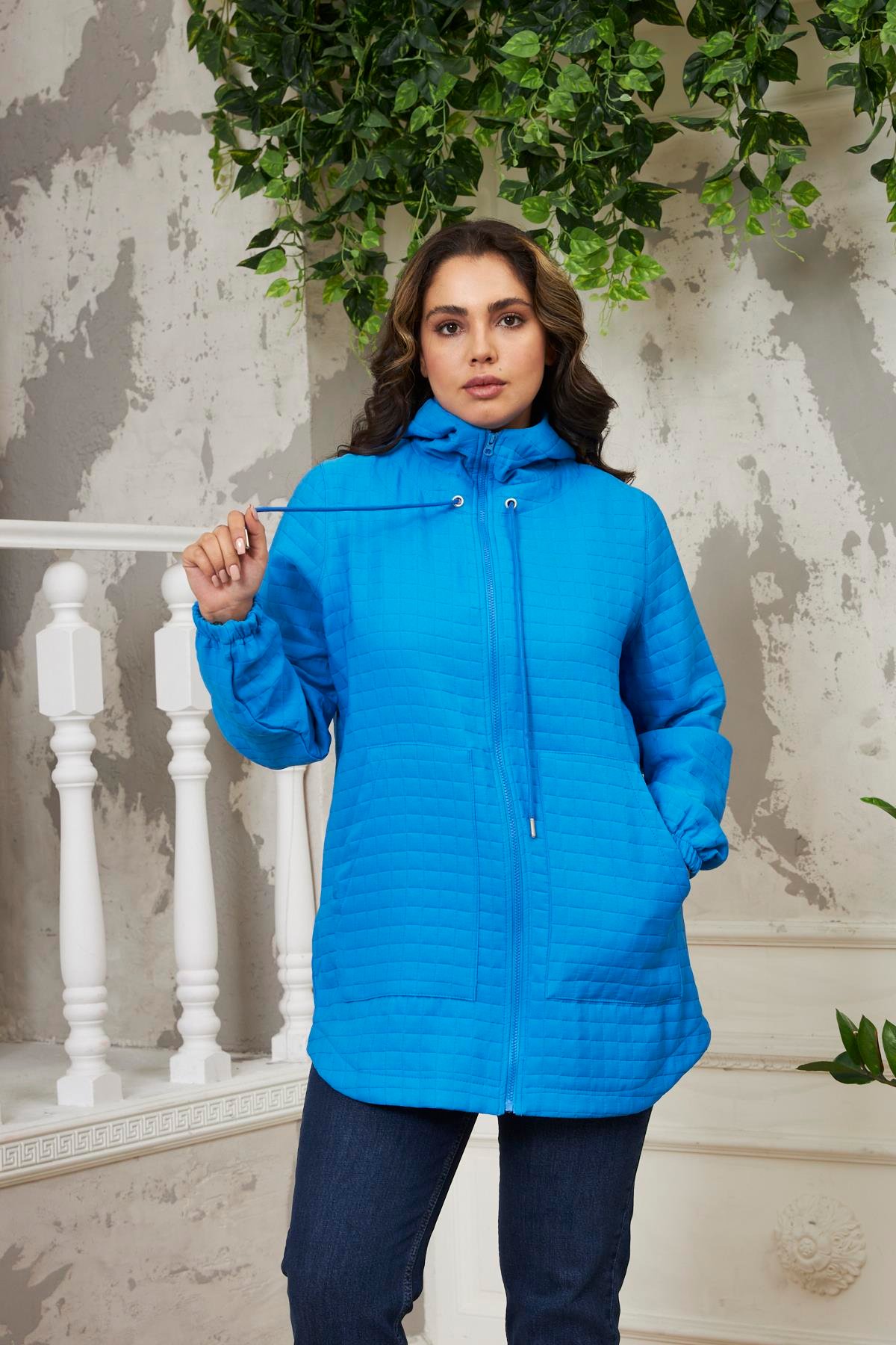 Rmg Kapıtone Büyük Beden Saks Ceket