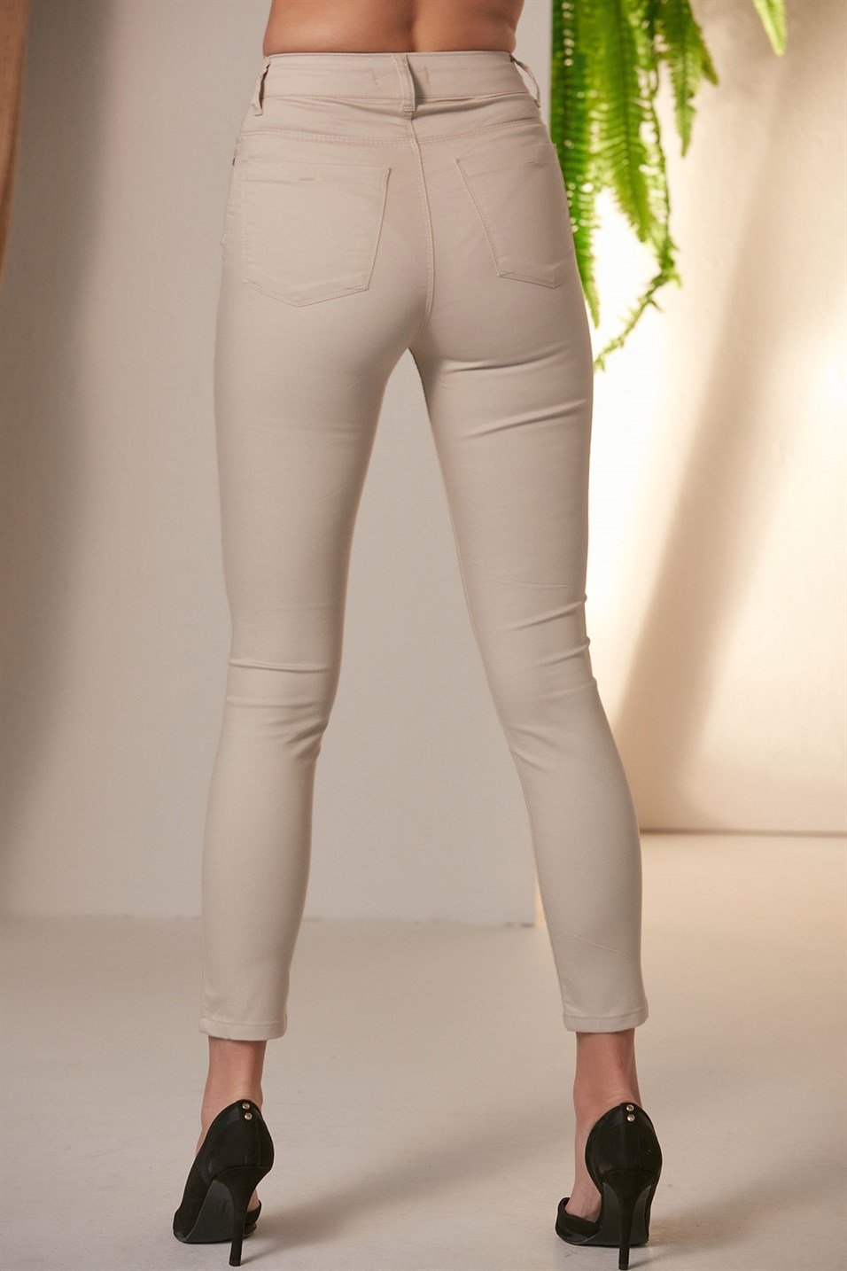 RMG Krem Pamuk Pantolon