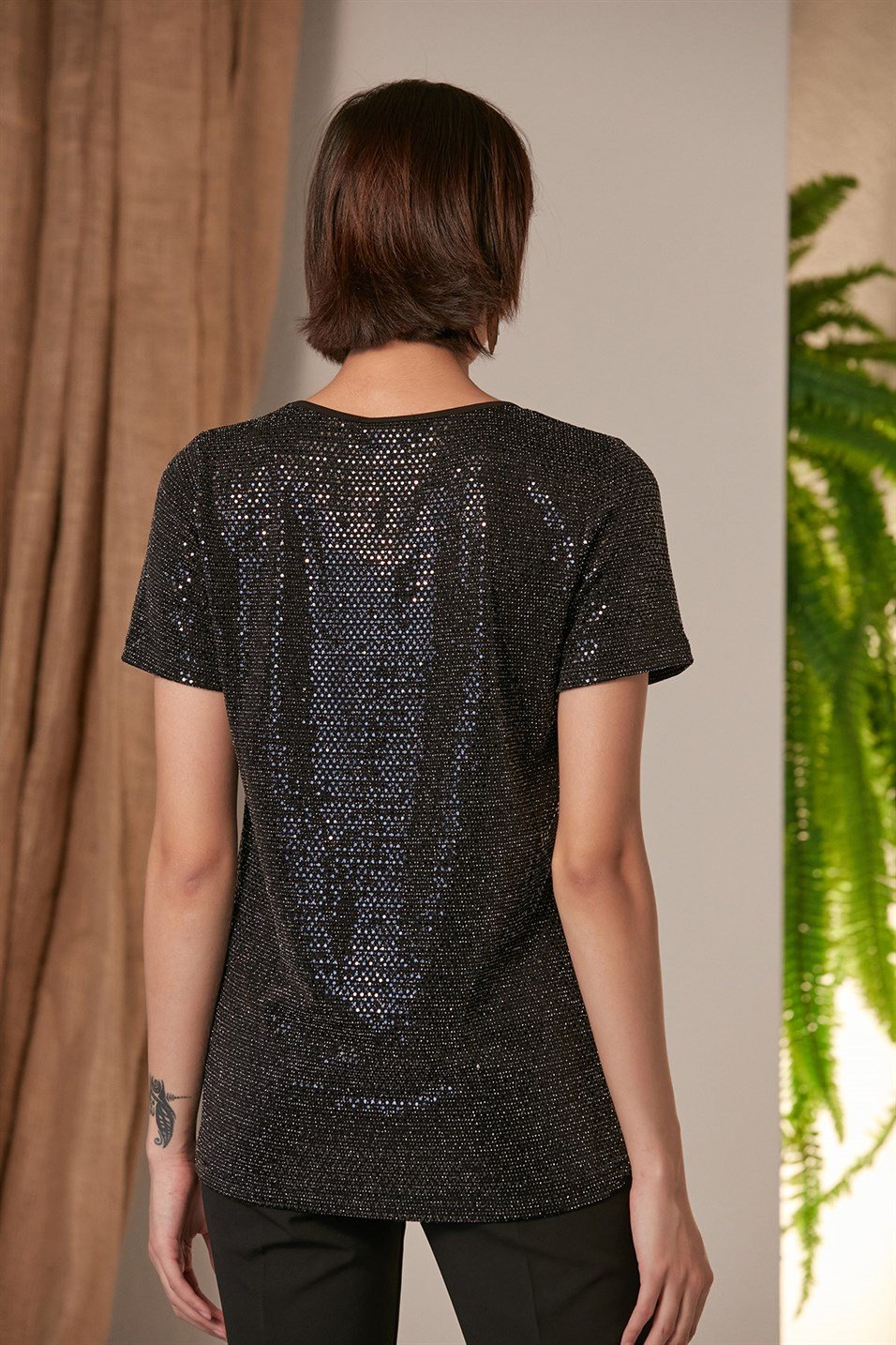 RMG Pullu Siyah Tişört