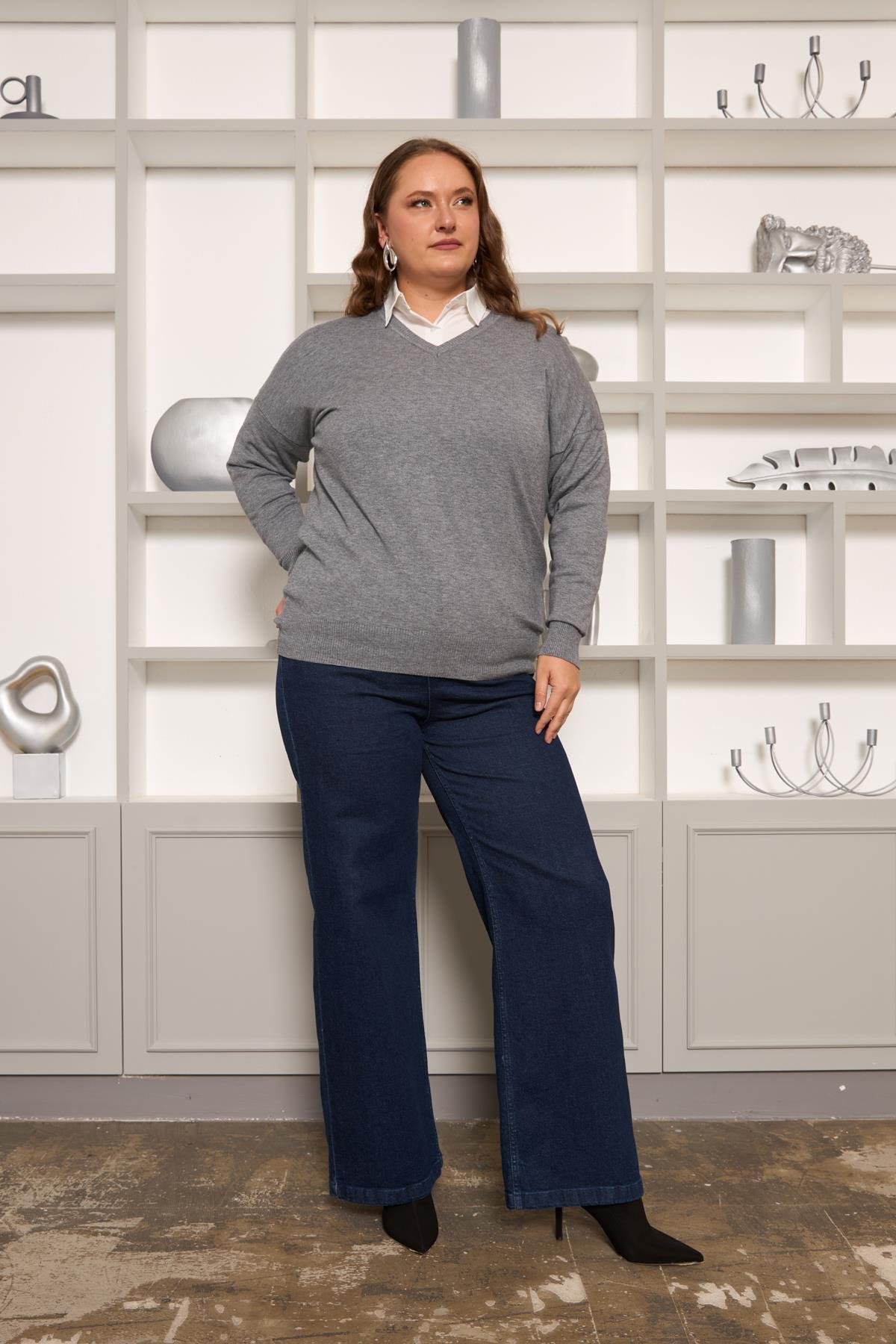 V YAKA TRİKO KAZAK 1-2