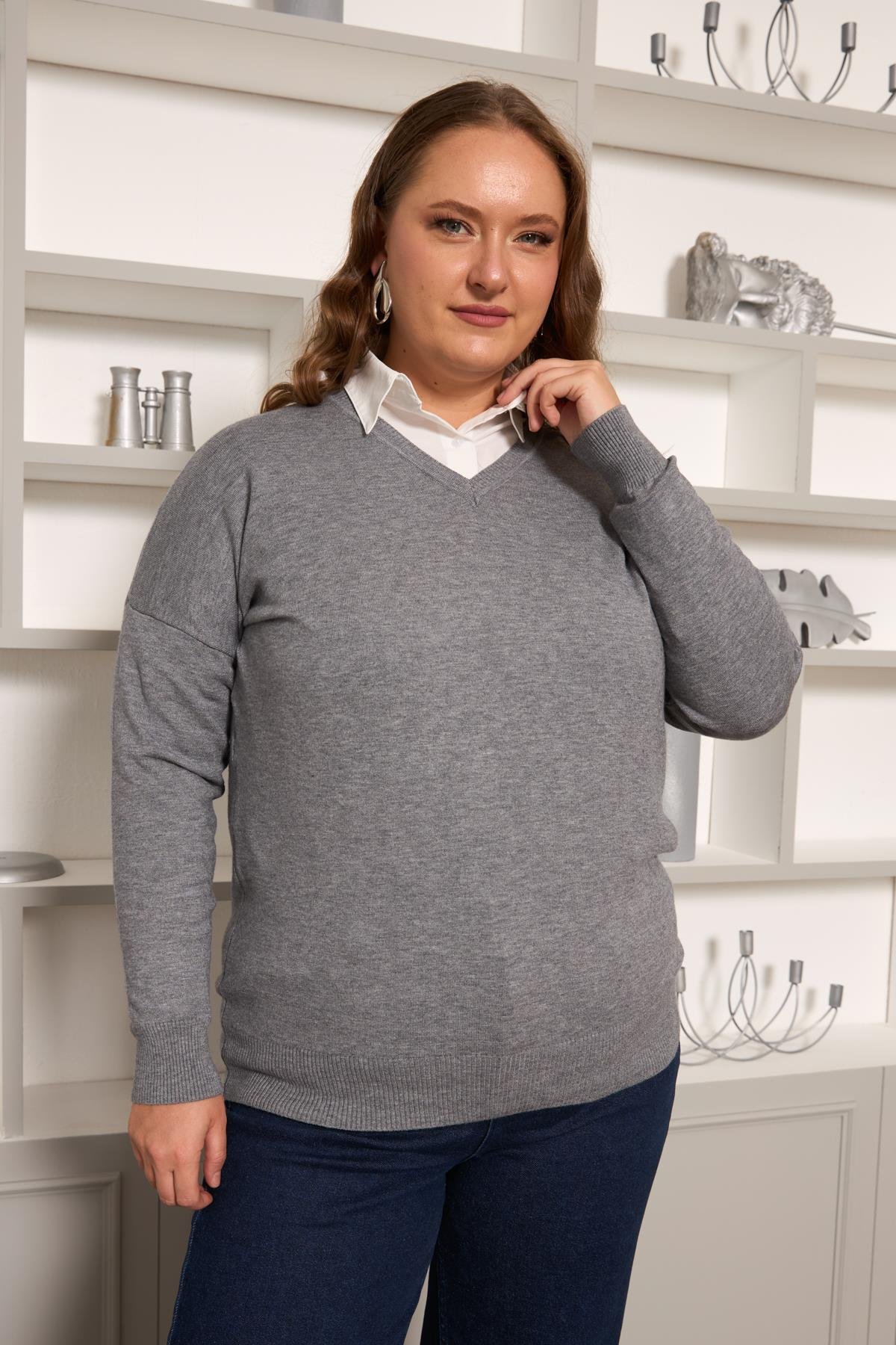 V YAKA TRİKO KAZAK 1-2