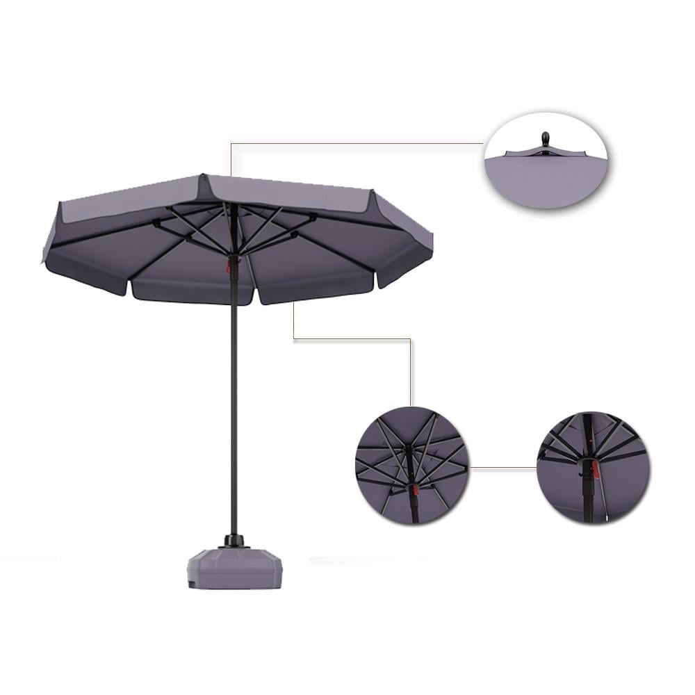 Alezy 317-S Antrasit Polyester Mega Mini Şemsiye Tente 2.25 Metre Çap (50 Litre Bidonlu)