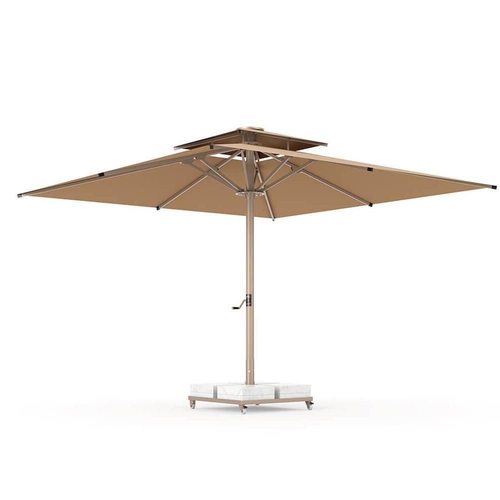 Alezy 351 Atlantis Polyester Bahçe, Havuz, Plaj Şemsiyesi 3,50x3,50 Metre(Mermerler Dahildir)