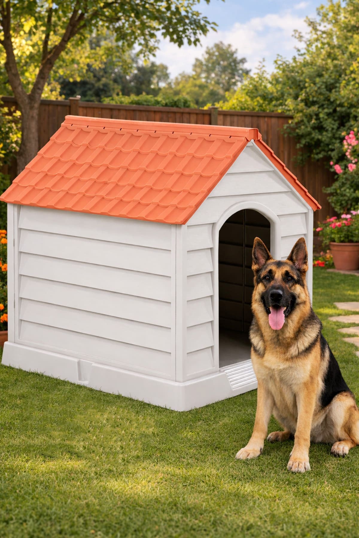 Alezy 5101 Plastik Büyük Boy Köpek Kulübesi
