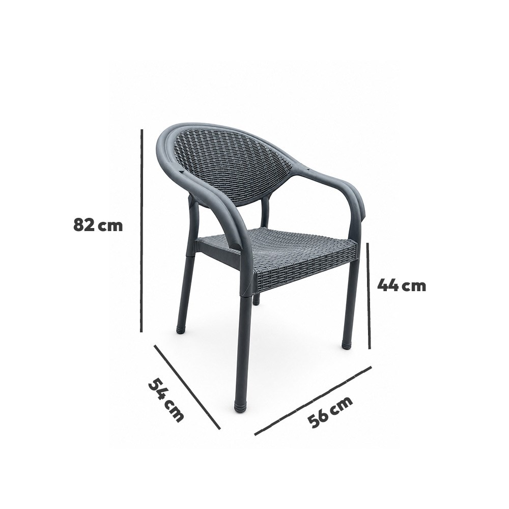 Alezy Atlantis Rattan Desenli Kollu Koltuk