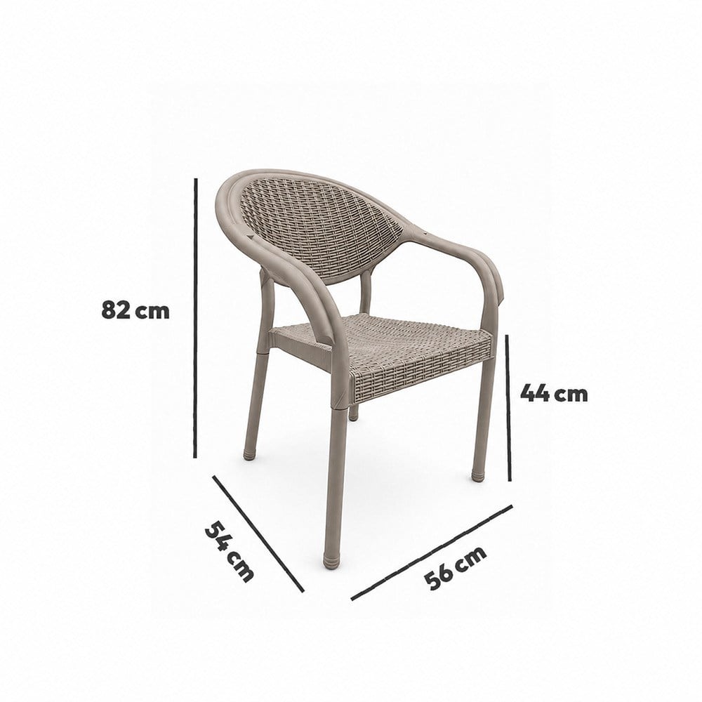 Alezy Atlantis Rattan Desenli Kollu Koltuk