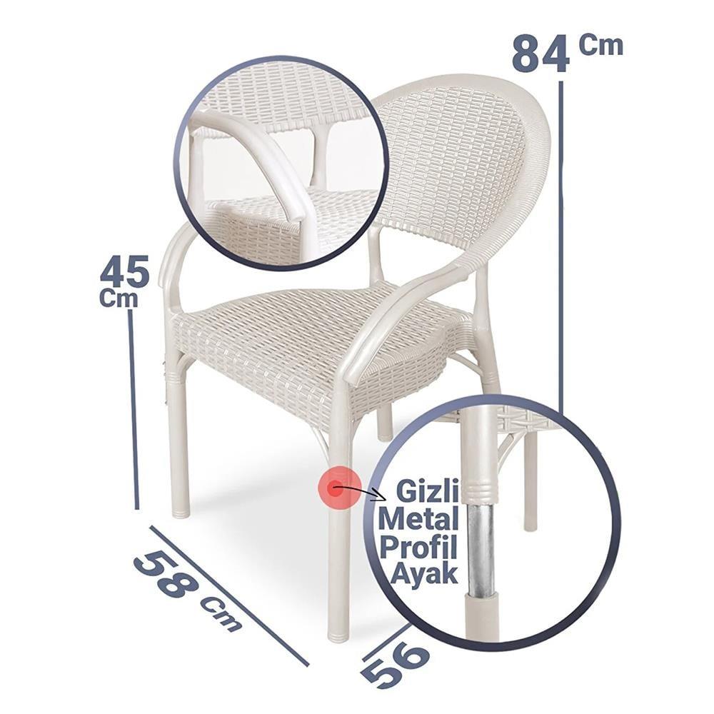 Alezy Bambu Rattan Desenli Koltuk