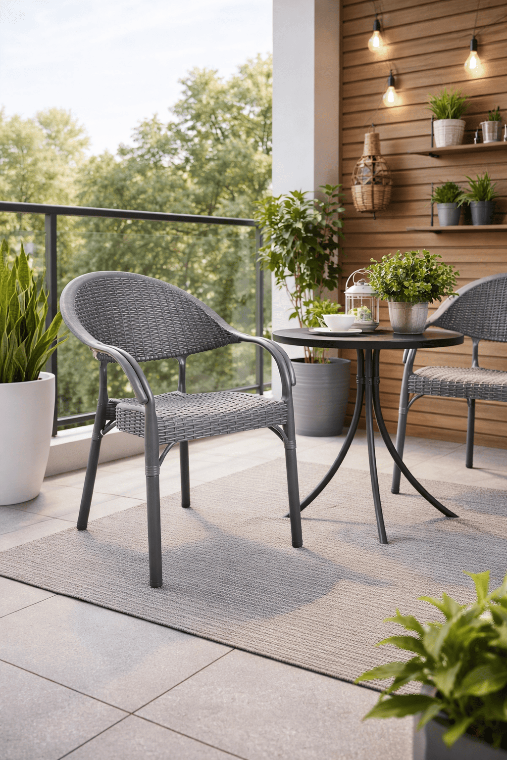 Alezy Bambu Rattan Desenli Koltuk
