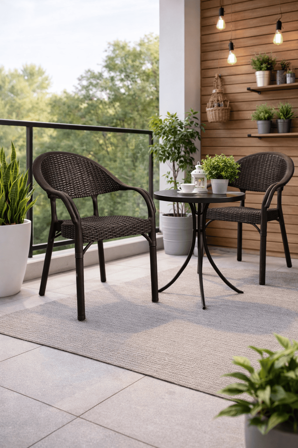 Alezy Bambu Rattan Desenli Koltuk