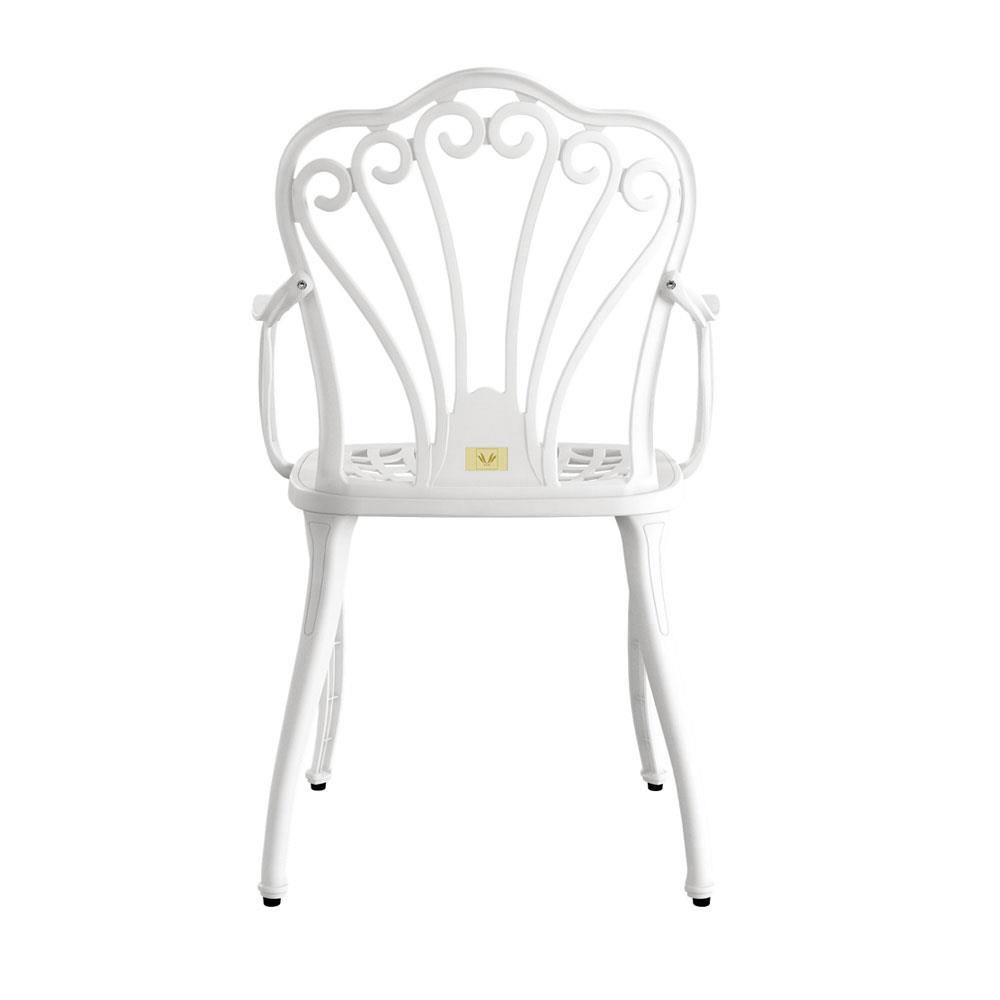 Alezy İstanbul Masa Takımı 75x150cm Oval Masa 6 Adet İstanbul Koltuk Ferforje Görünümlü Set