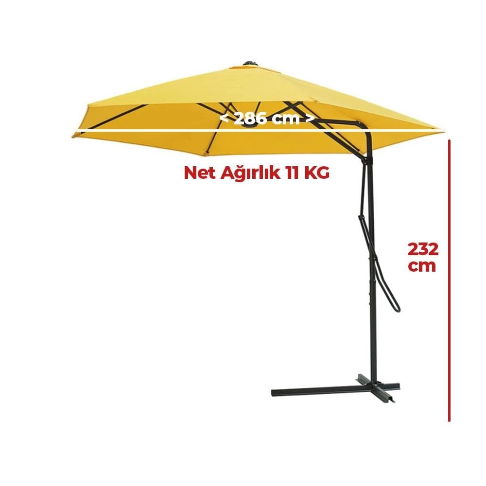 Alezy Katlanabilir Lamba Tipi Ampül Şemsiye Ø285cm