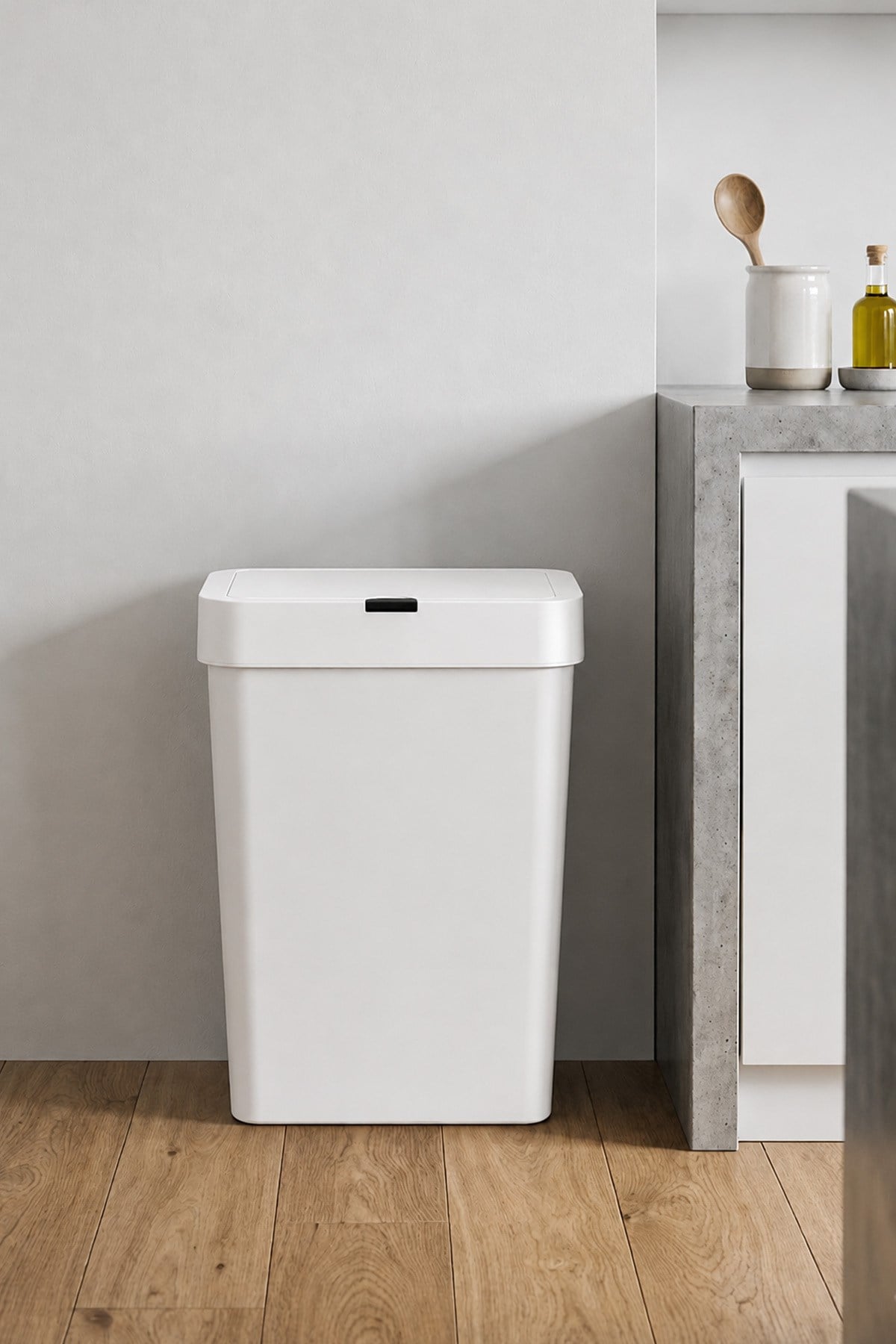 Alezy Sensörlü Otomatik Açılır Kapanır Mega Akıllı Çöp Kovası 50 Litre 