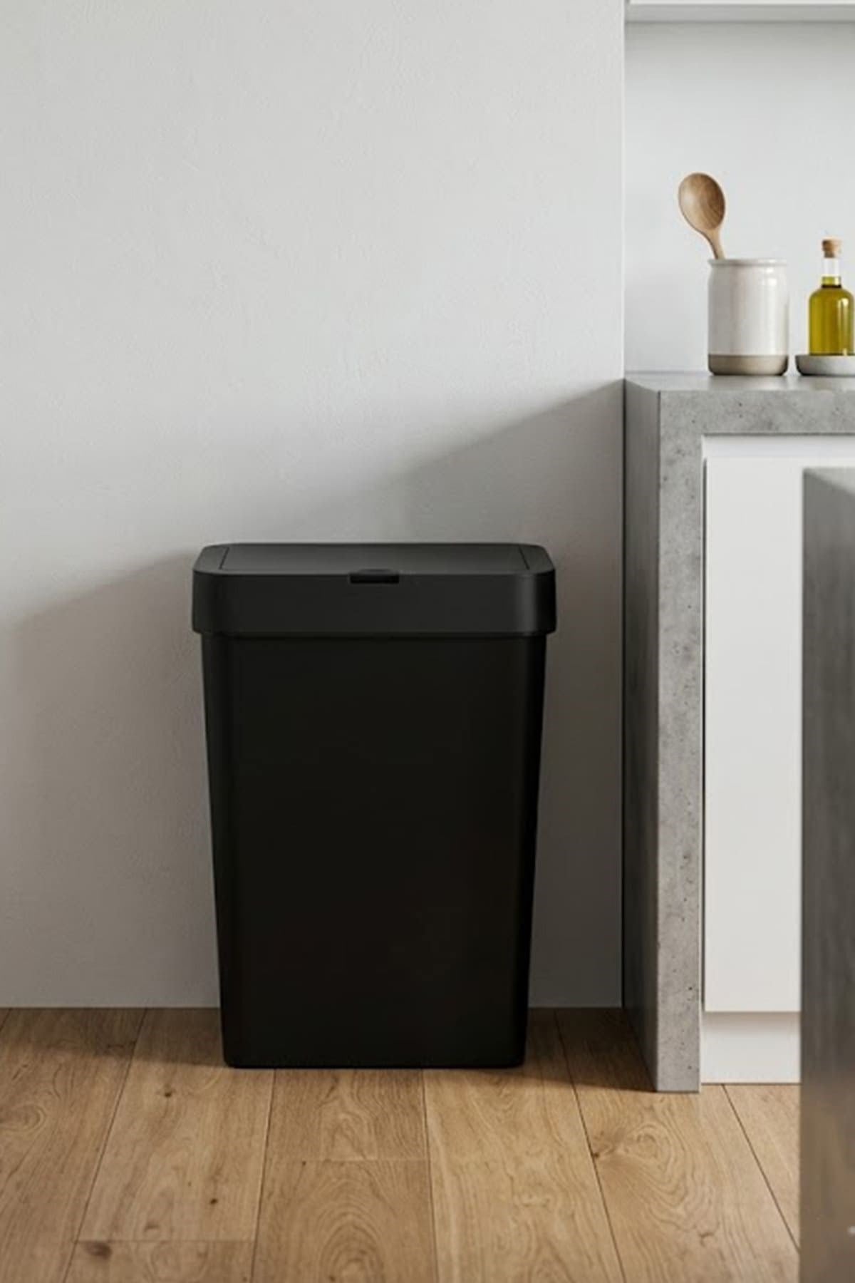 Alezy Sensörlü Otomatik Açılır Kapanır Mega Akıllı Çöp Kovası 50 Litre 
