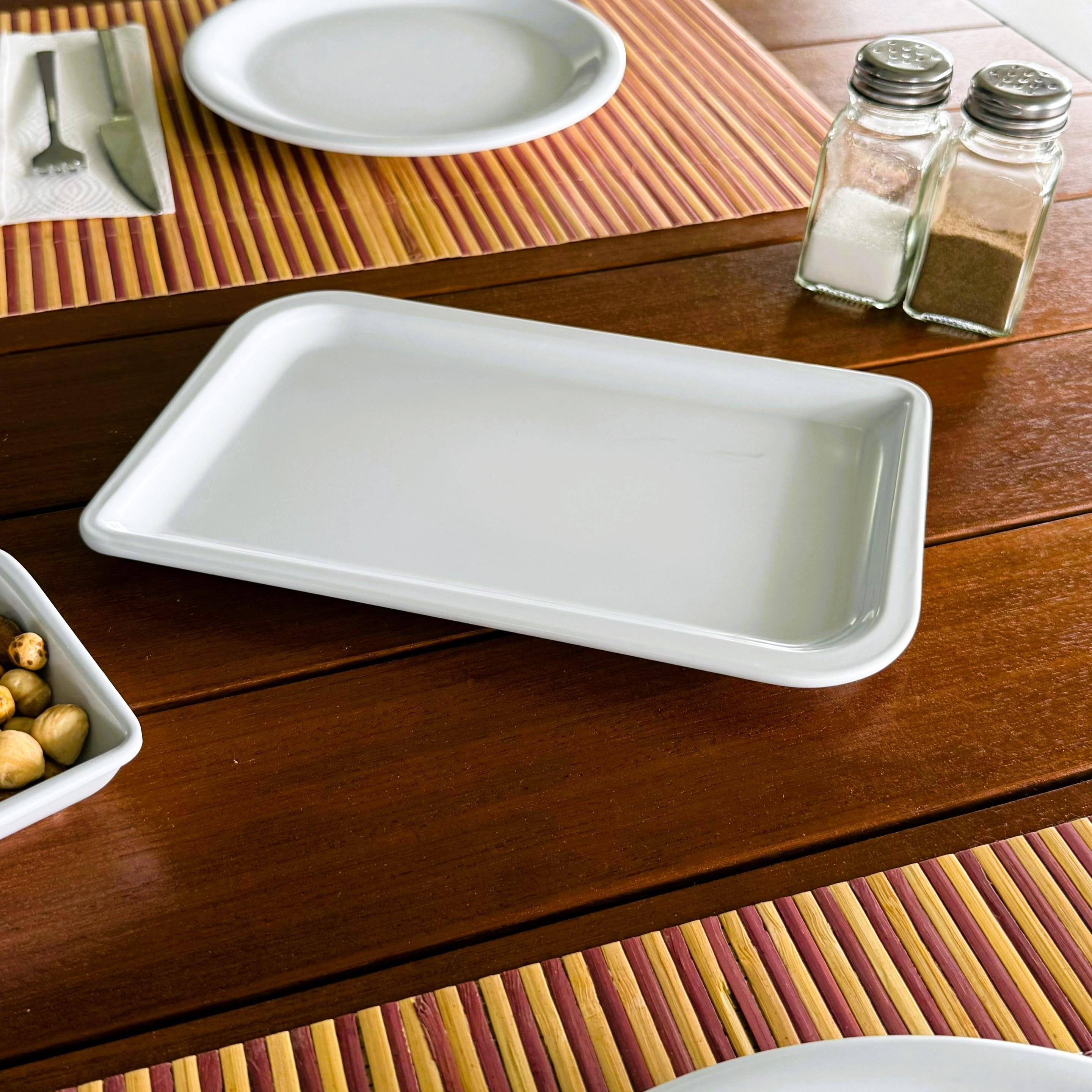 Göreme 482 Termostar Avanos Servis Tabak 24x15 cm Beyaz