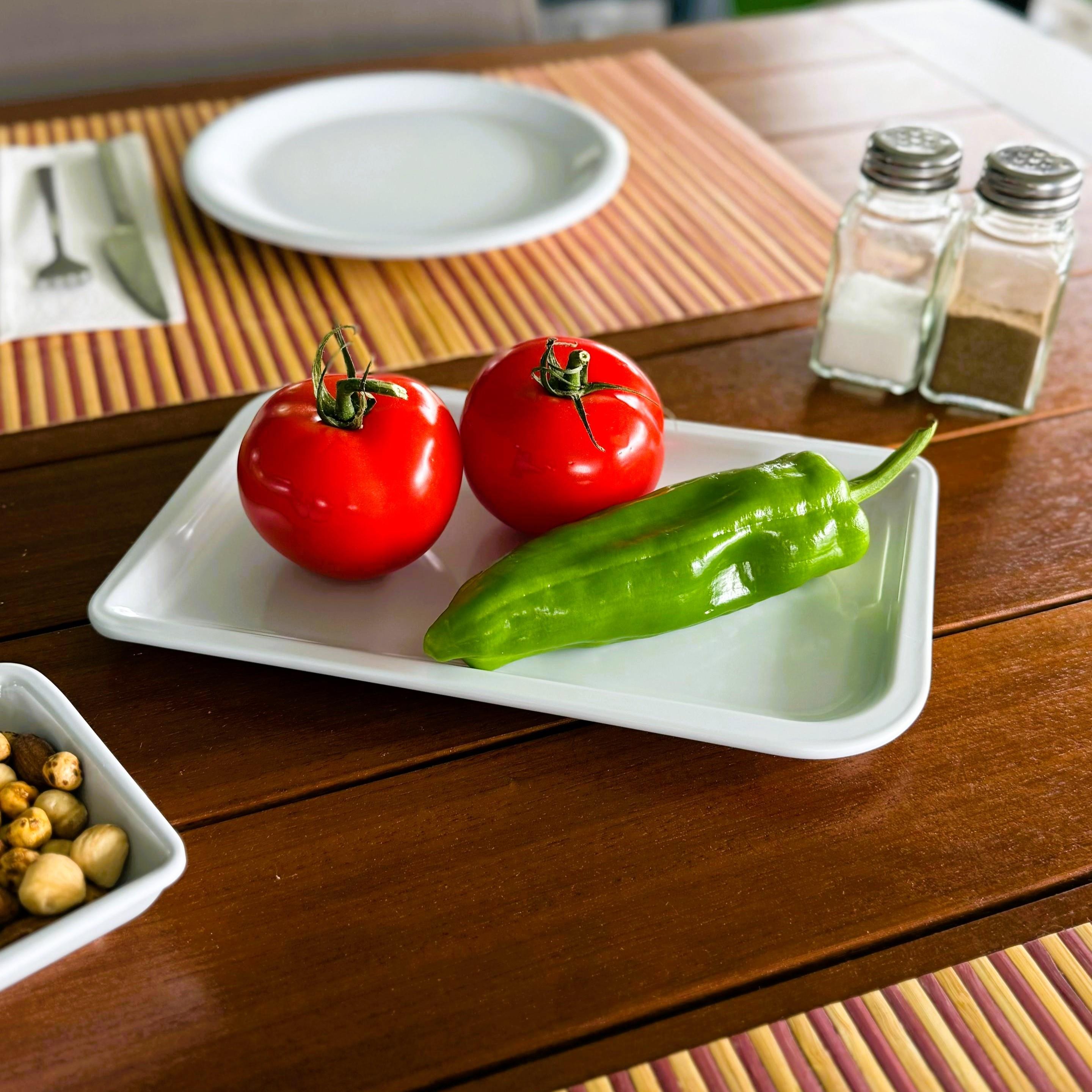 Göreme 482 Termostar Avanos Servis Tabak 24x15 cm Beyaz