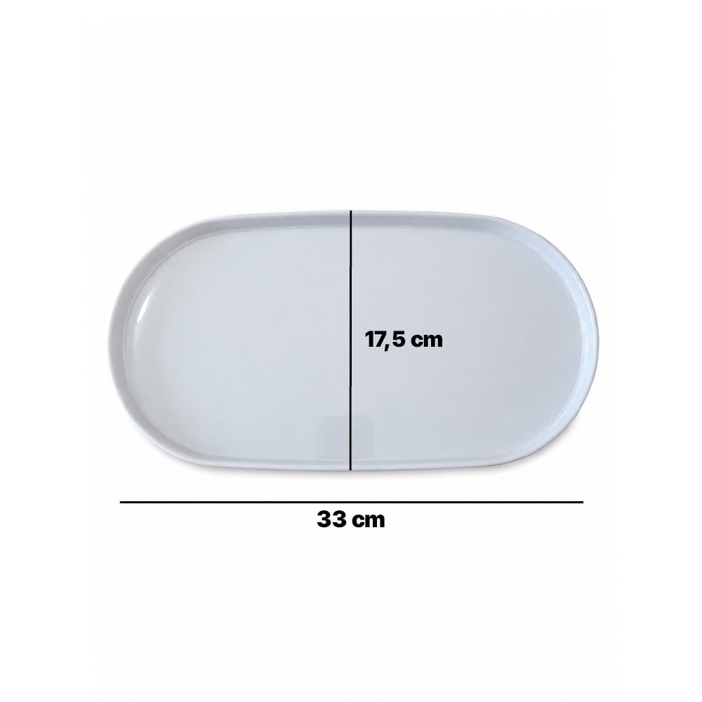 Göreme 9645 Termostar Melamin Duru Oval Sunum Tabağı 17,5x33cm