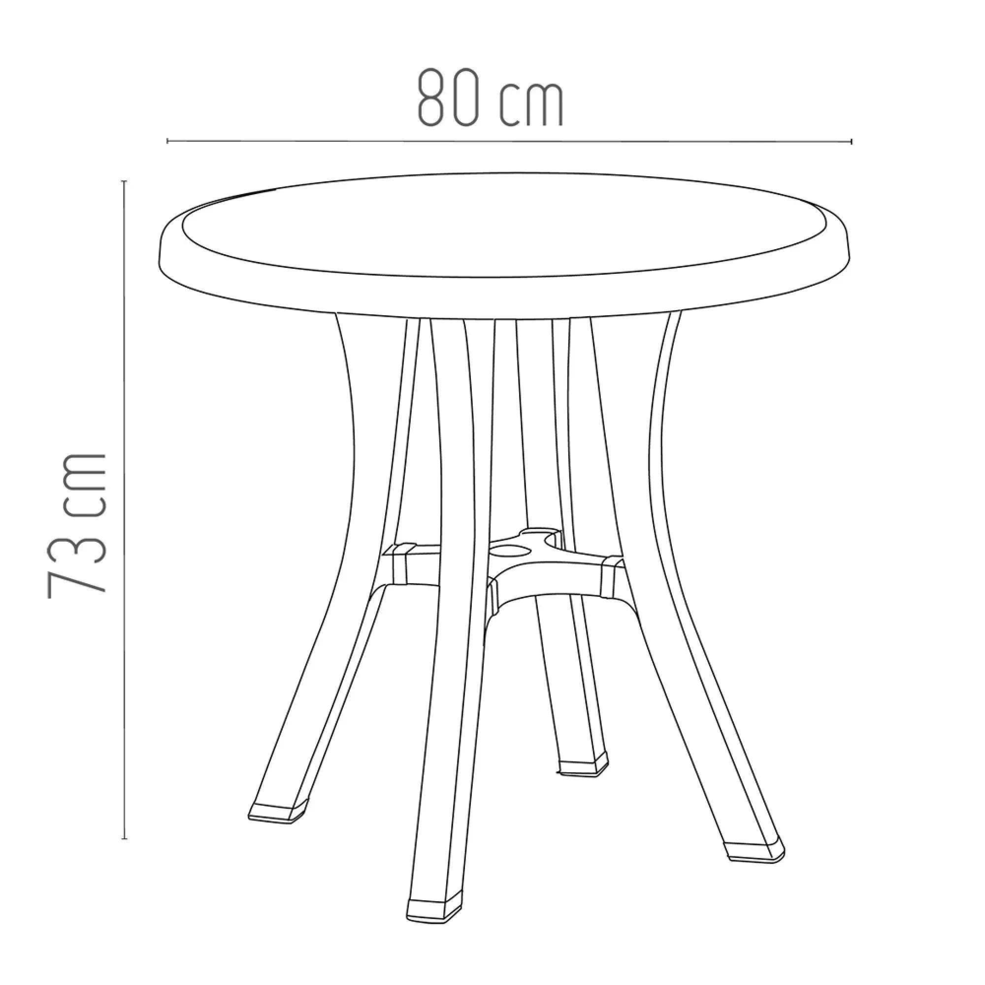 Holiday HM510 Royal Yuvarlak Masa Ø80 cm Yesil