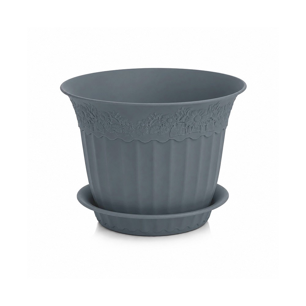 Irak Garden Flowers  AS152 Renkli Dekoratif Antik Saksı 1.75 Litre
