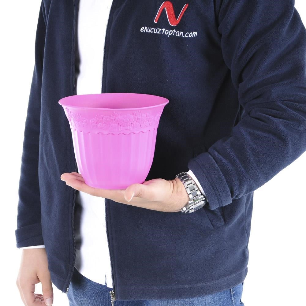 Irak Garden Flowers  AS152 Renkli Dekoratif Antik Saksı 1.75 Litre