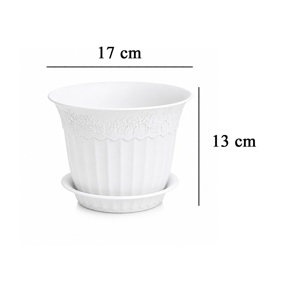 Irak Garden Flowers  AS152 Renkli Dekoratif Antik Saksı 1.75 Litre