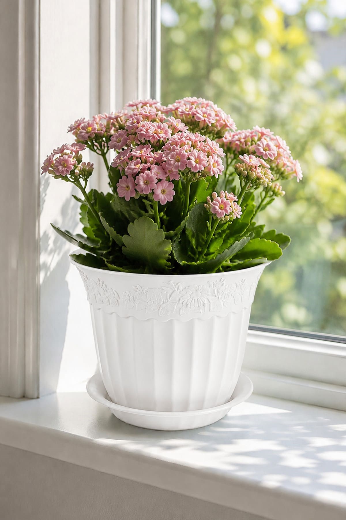 Irak Garden Flowers AS153 Renkli Dekoratif Antik Çiçek ve Bitki Saksısı 2.5 Litre