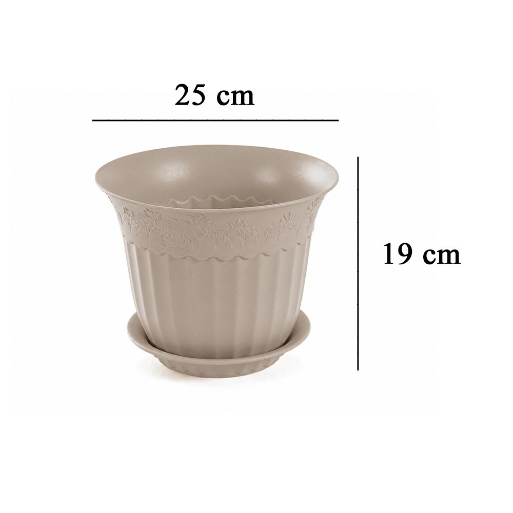 Irak Garden Flowers AS154 Renkli Dekoratif Antik Çiçek ve Bitki Saksısı 5.25 Litre