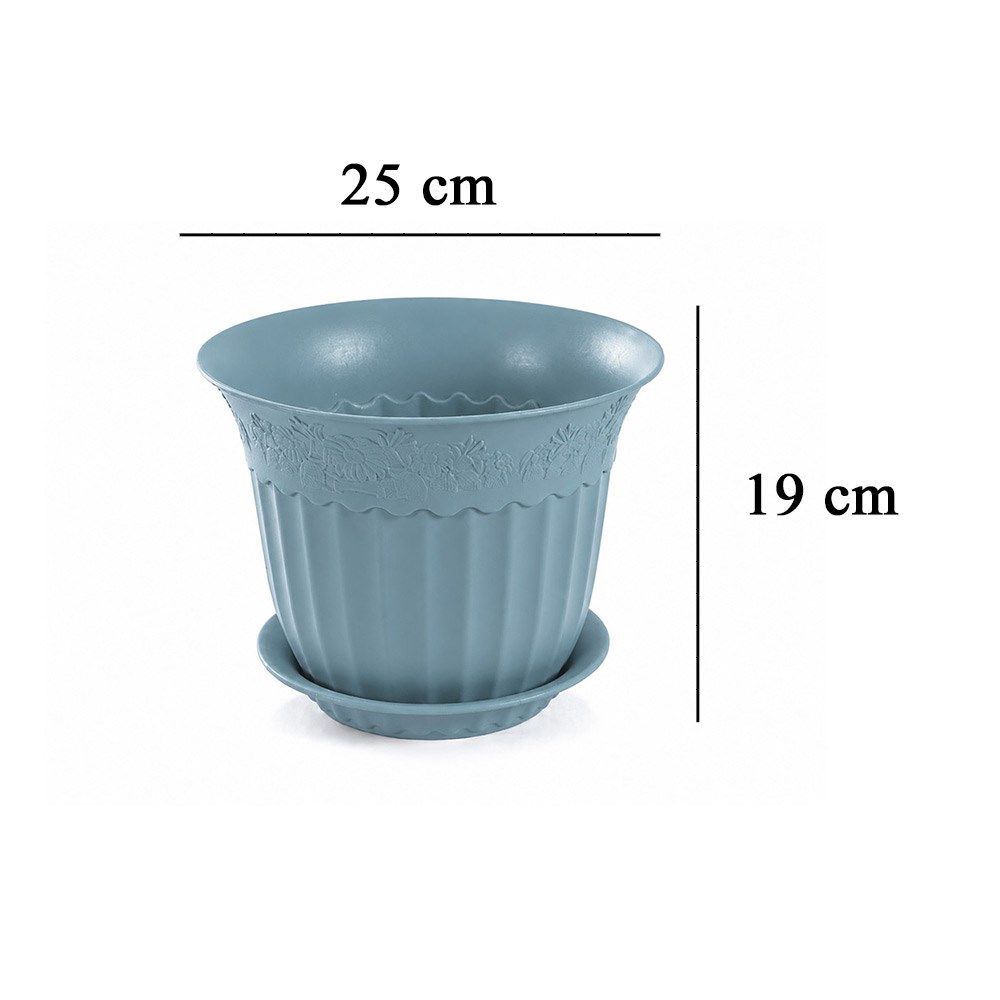Irak Garden Flowers AS154 Renkli Dekoratif Antik Çiçek ve Bitki Saksısı 5.25 Litre