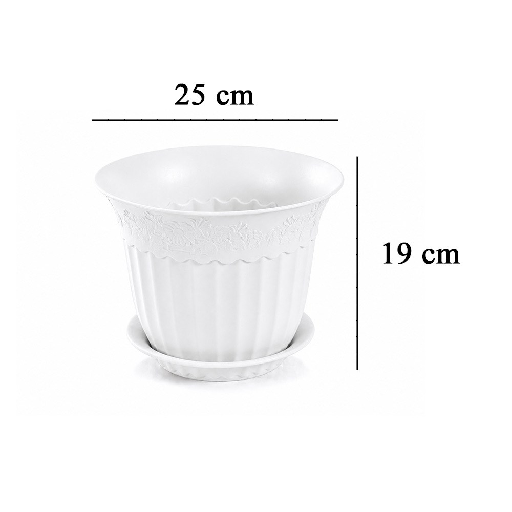 Irak Garden Flowers AS154 Renkli Dekoratif Antik Çiçek ve Bitki Saksısı 5.25 Litre
