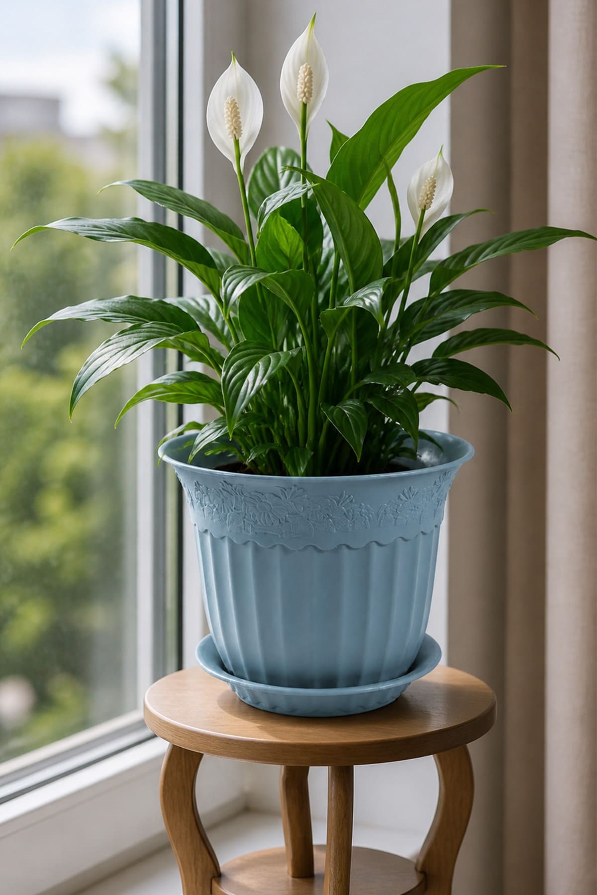 Irak Garden Flowers AS154 Renkli Dekoratif Antik Çiçek ve Bitki Saksısı 5.25 Litre