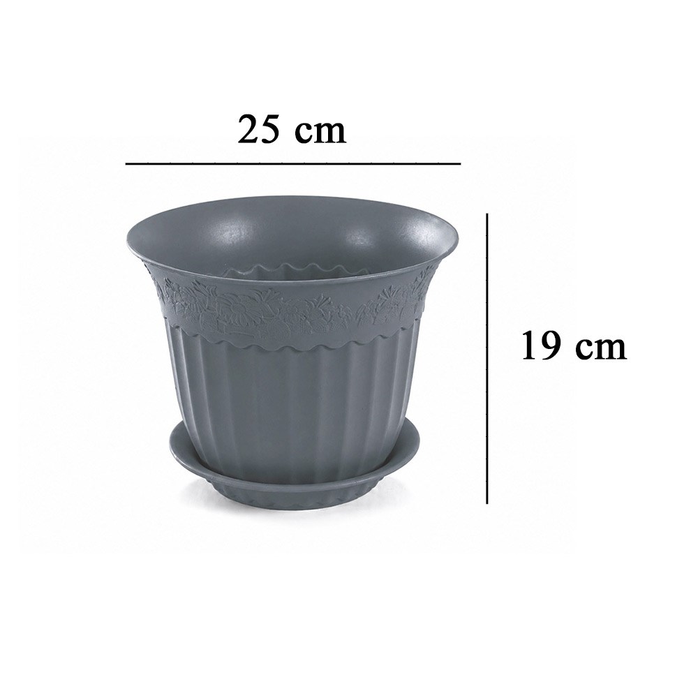 Irak Garden Flowers AS154 Renkli Dekoratif Antik Çiçek ve Bitki Saksısı 5.25 Litre