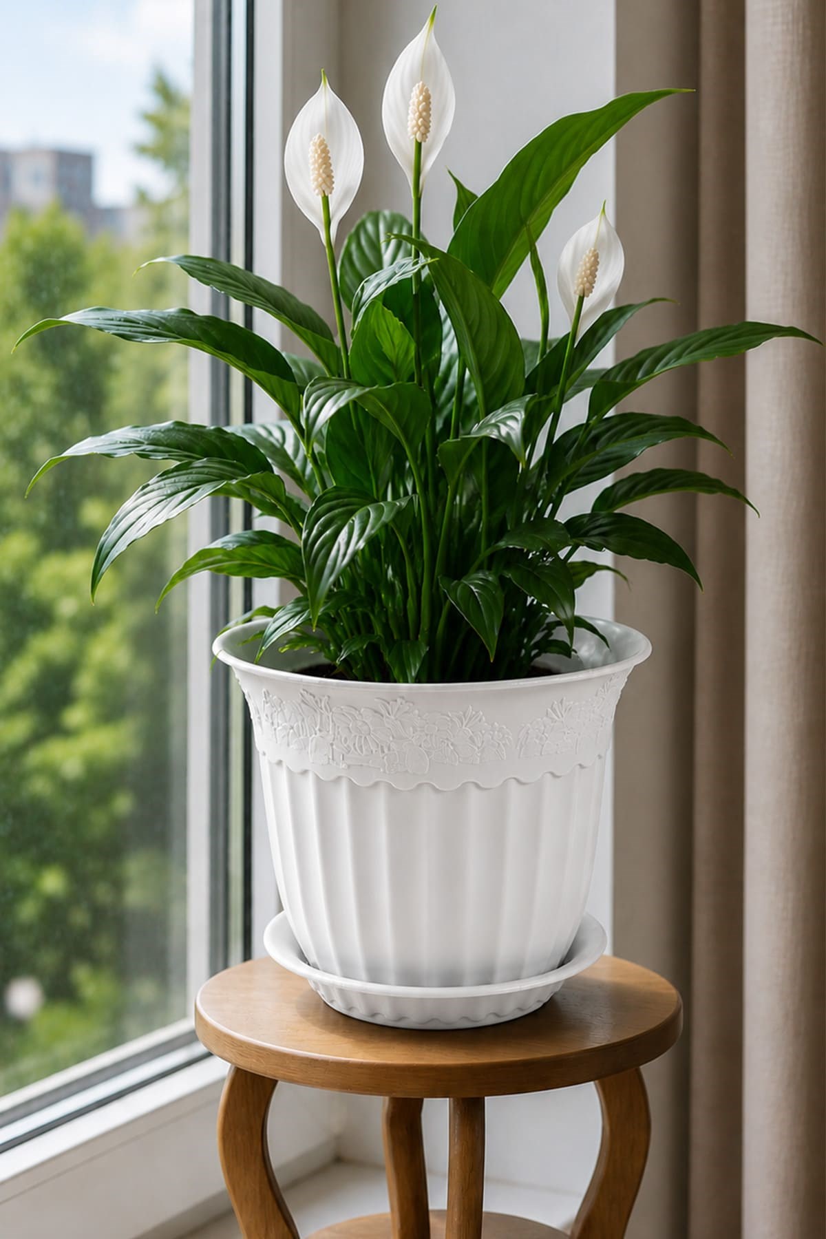Irak Garden Flowers AS154 Renkli Dekoratif Antik Çiçek ve Bitki Saksısı 5.25 Litre