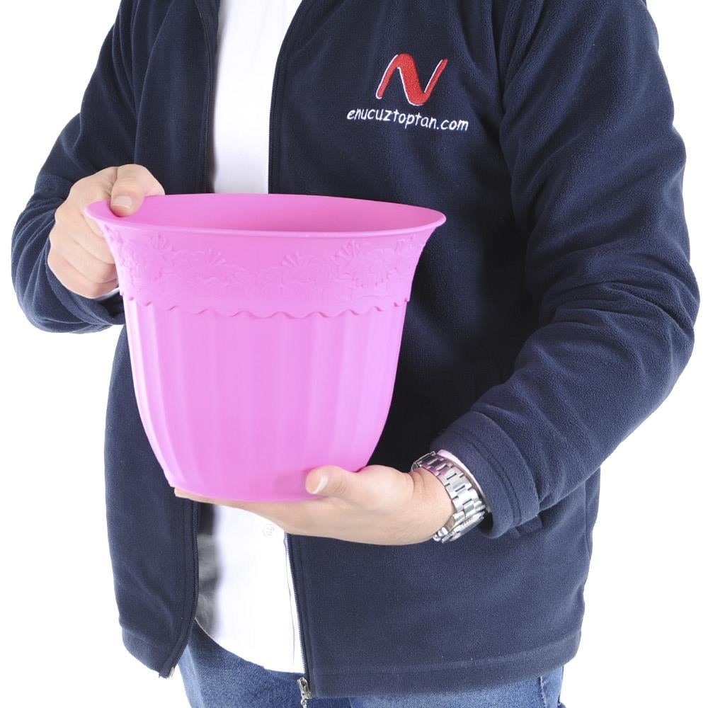 Irak Garden Flowers AS154 Renkli Dekoratif Antik Çiçek ve Bitki Saksısı 5.25 Litre