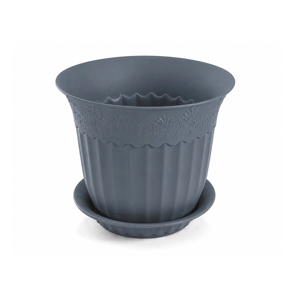 Irak Garden Flowers AS156 Renkli Dekoratif Antik Saksı 16.75 Litre