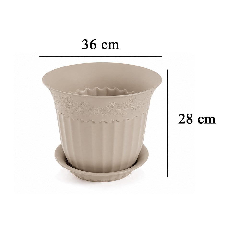 Irak Garden Flowers AS156 Renkli Dekoratif Antik Saksı 16.75 Litre