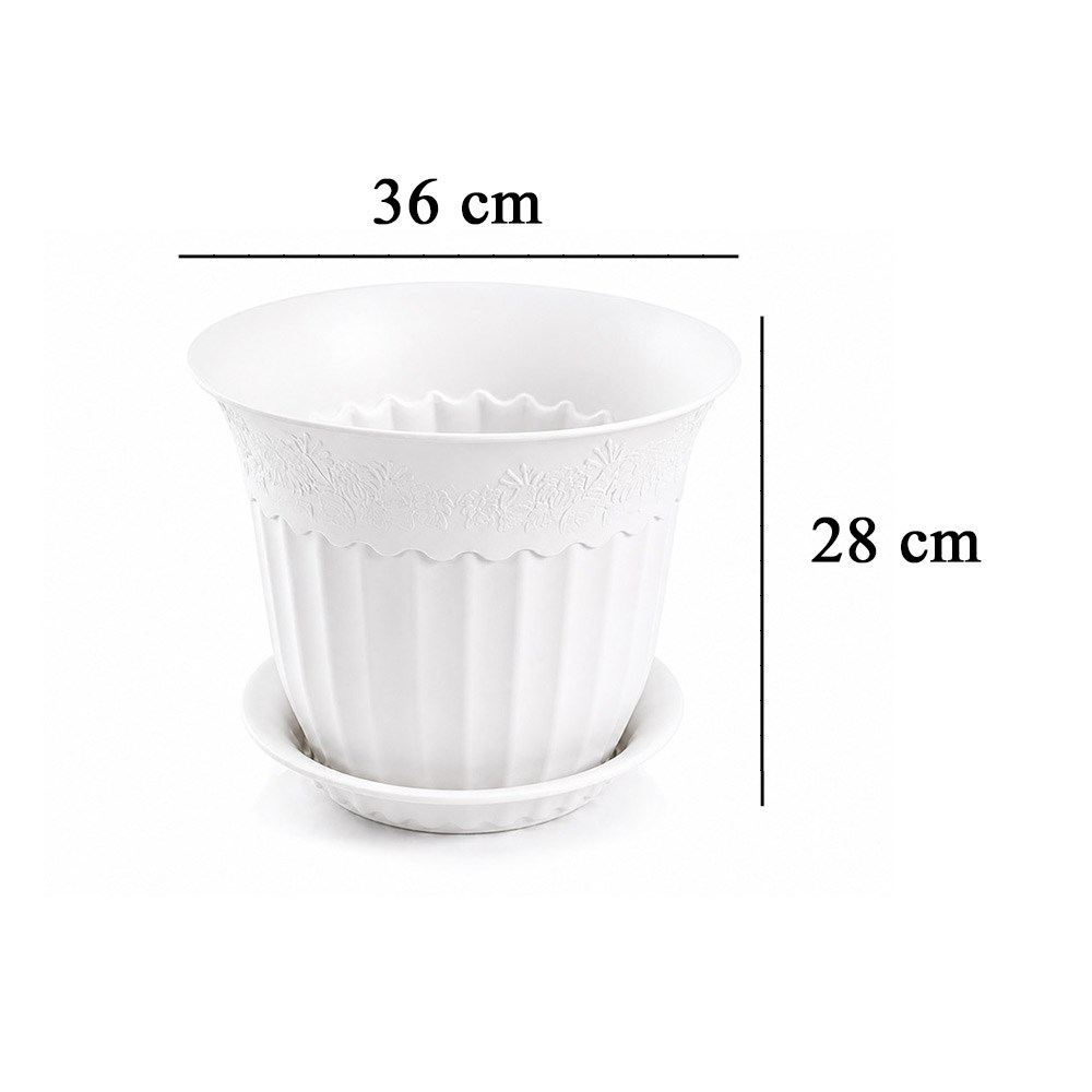 Irak Garden Flowers AS156 Renkli Dekoratif Antik Saksı 16.75 Litre