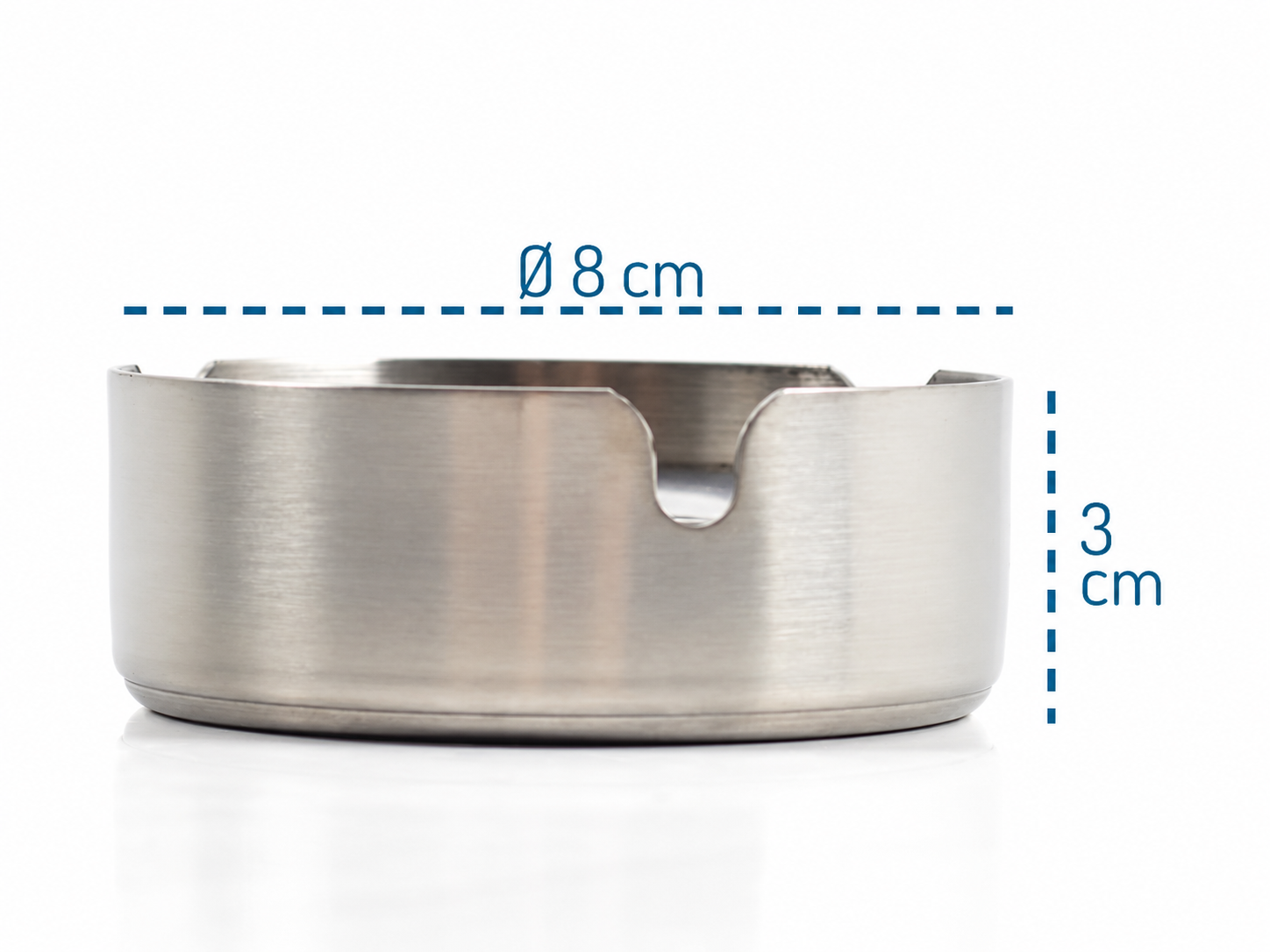 Küllük 430 Çelik İç Kapaklı Yuvarlak Kül Tablası Küçük 8cm
