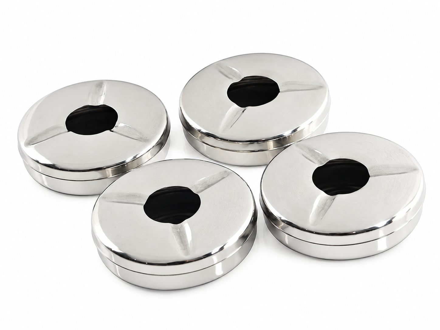 Küllük Kapaklı Yuvarlak Metal Kül Tablası