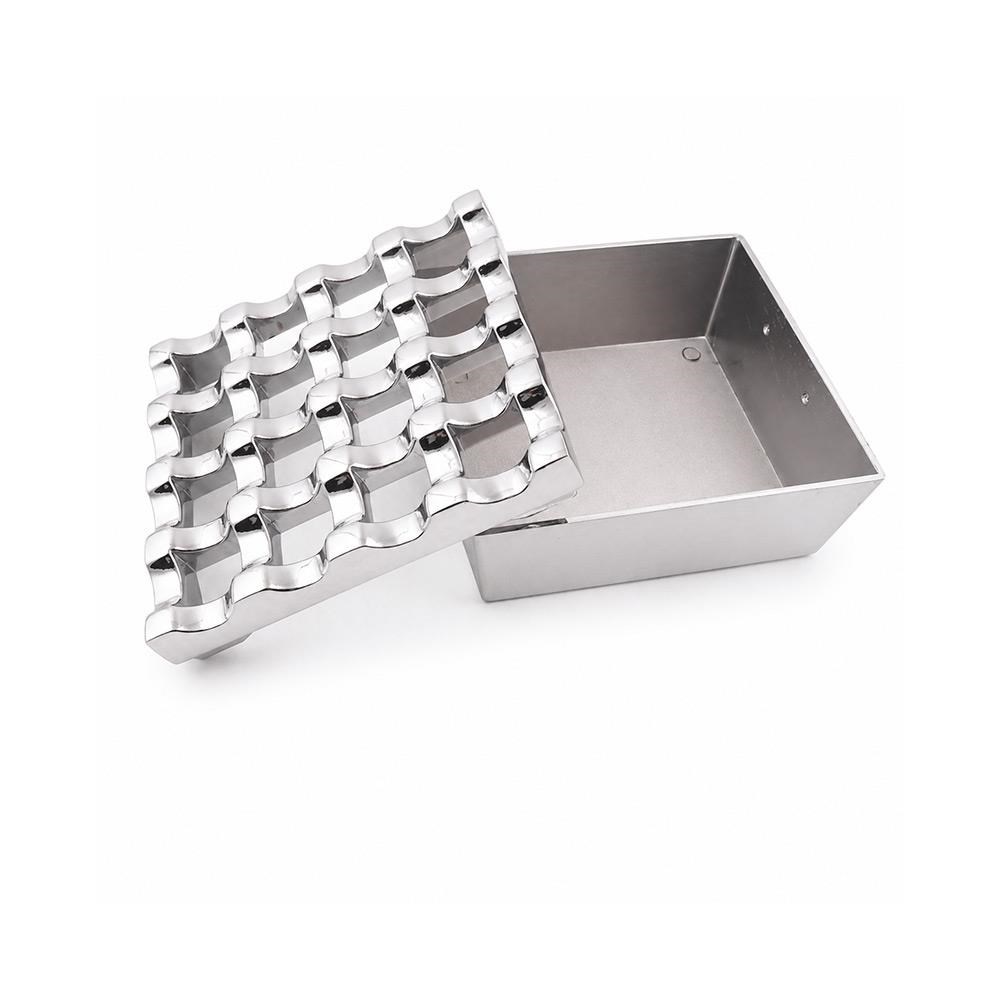 Küllük Kare Kapaklı Izgaralı Metal Kül Tablası