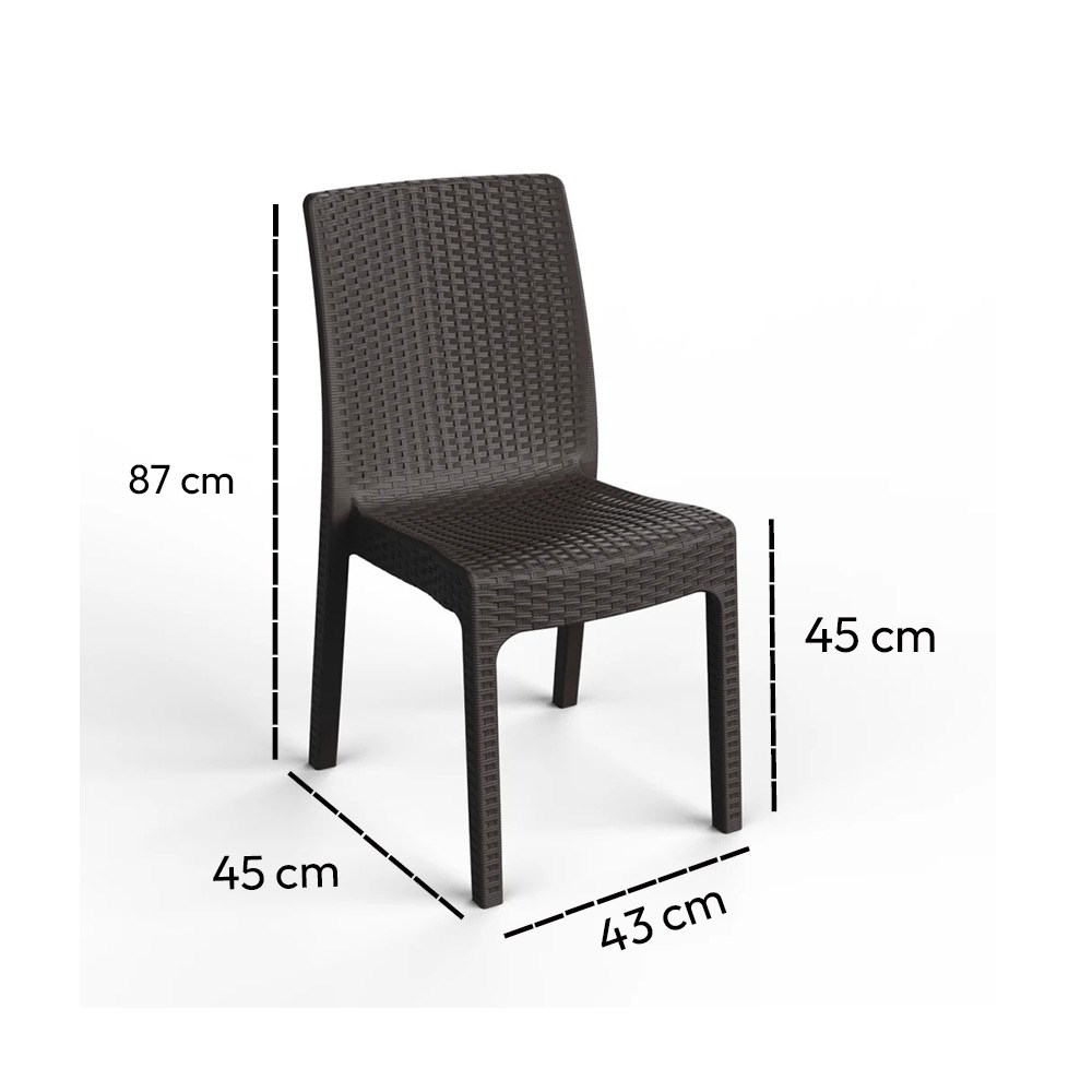Lilyum Rattan Desenli Bahçe ve Balkon Sandalye
