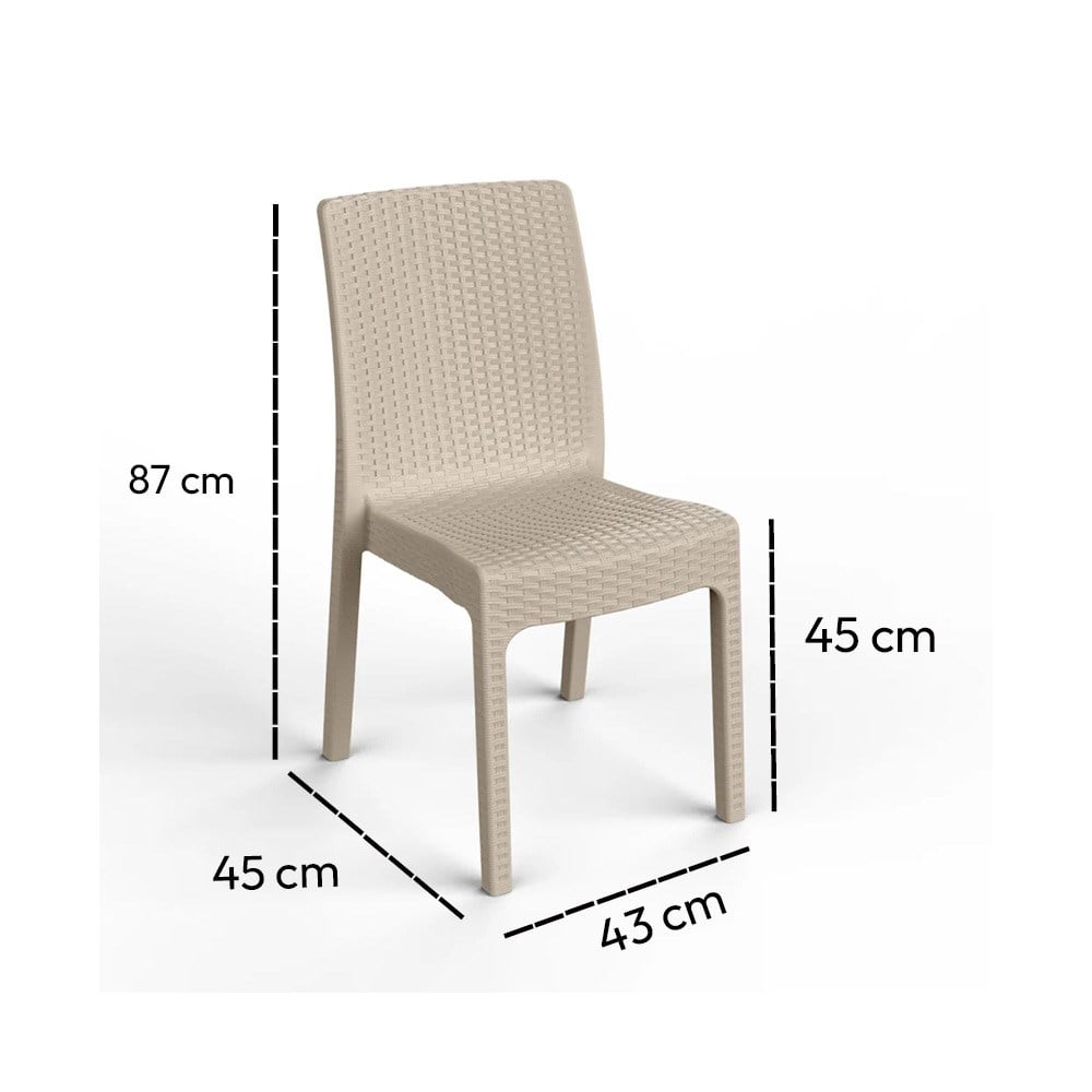 Lilyum Rattan Desenli Bahçe ve Balkon Sandalye